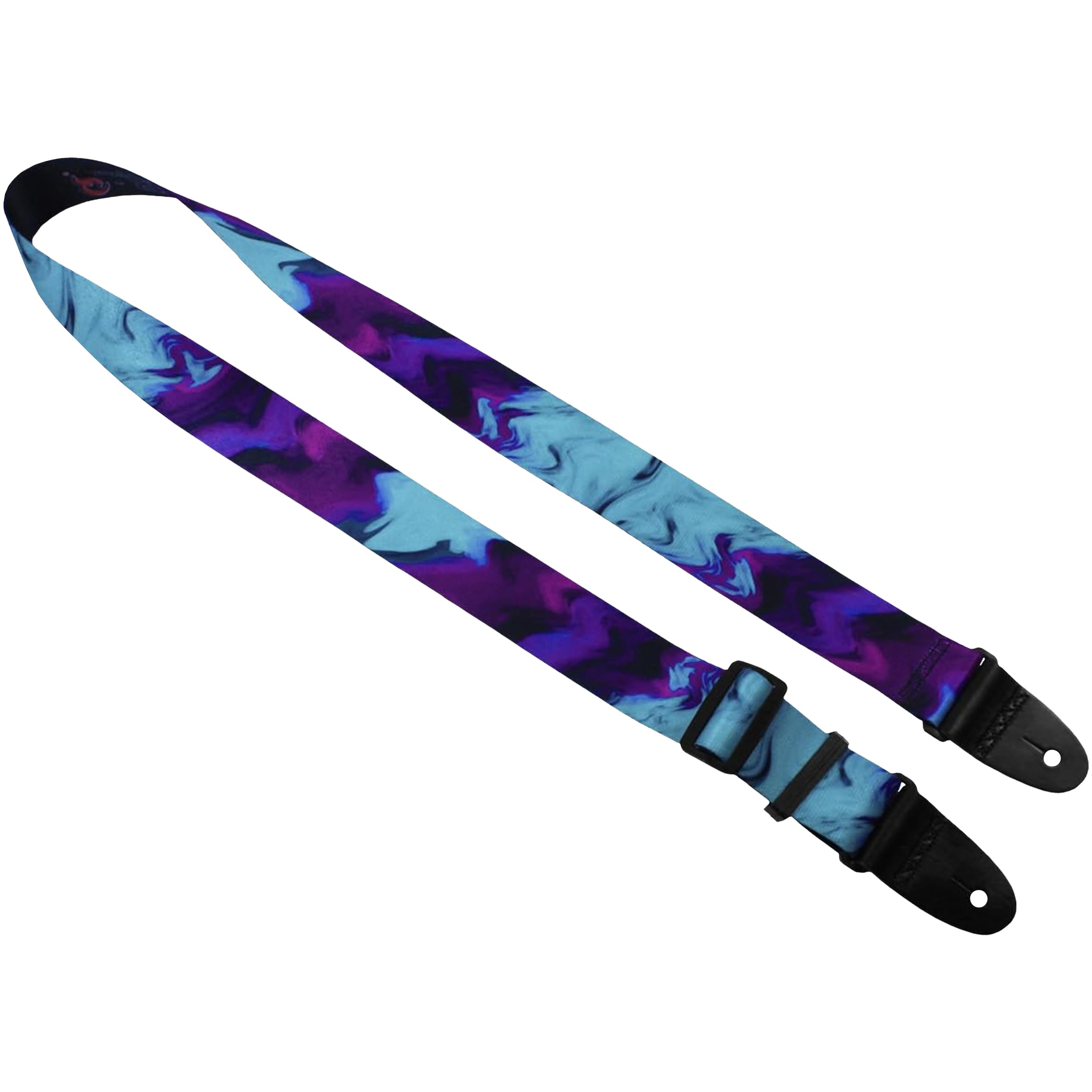 Killer-Q Guitar Strap - Stylish Straps for Electric and Acoustic Guitars With Leather Tabs, 2 Inches x 5 Feet, Wicked Purple