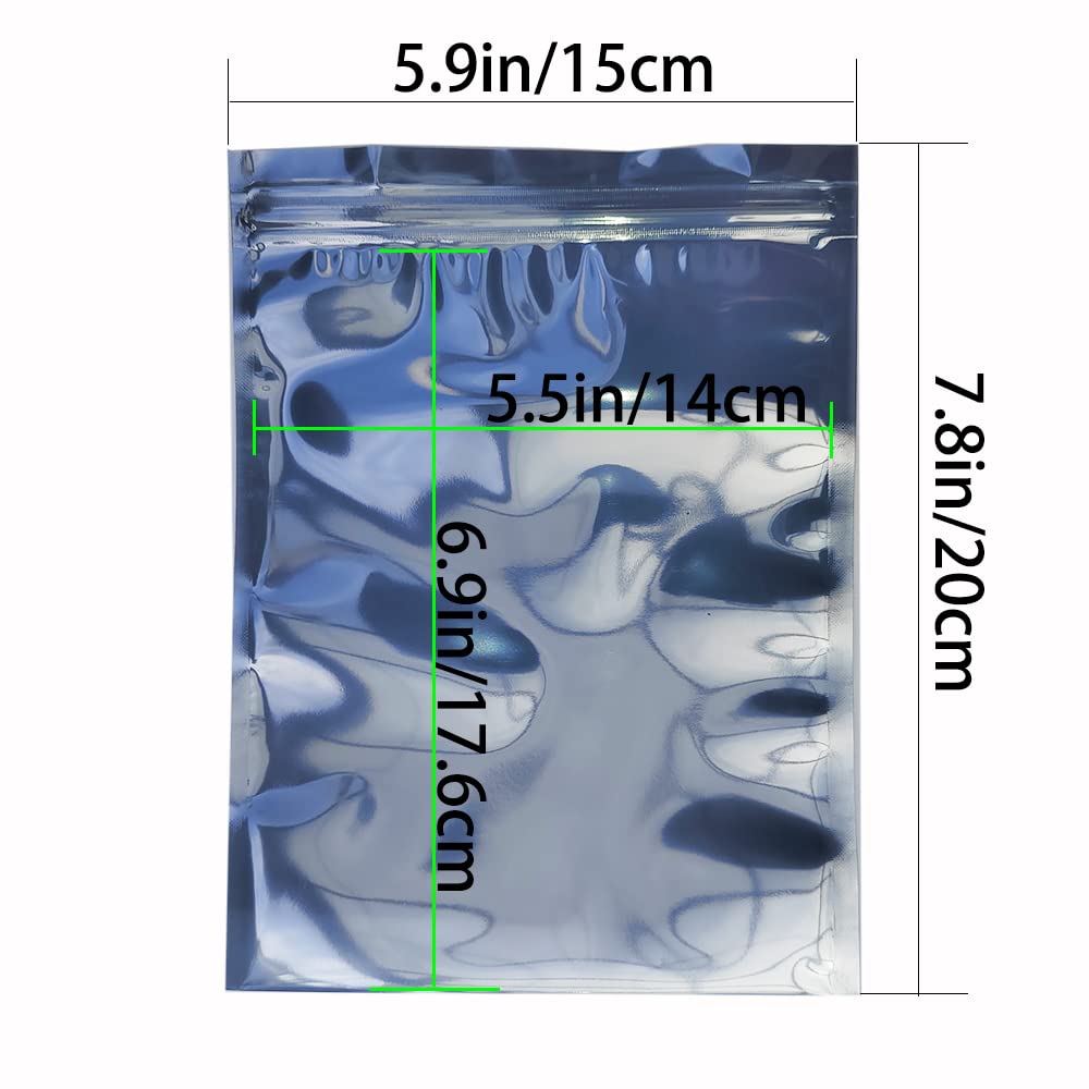 Mantianstar 50Pcs 5.9X7.8In/15X20Cm Anti Static Bags, Premium Resealable Antistatic Bags For Various Precision Parts, Electronic