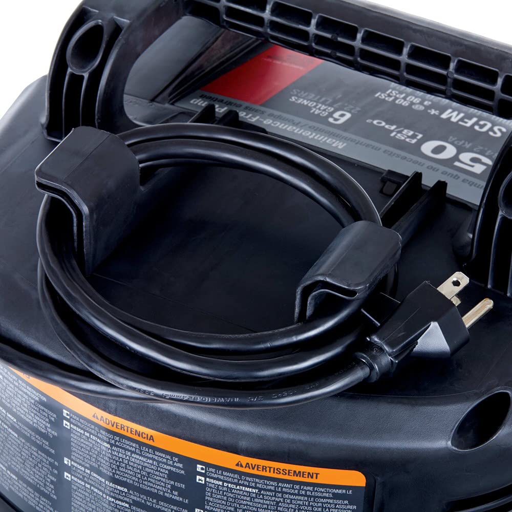 Porter Cable Air Compressor, 6 Gallon, Pancake, Oil Free (C2002 Ecom)