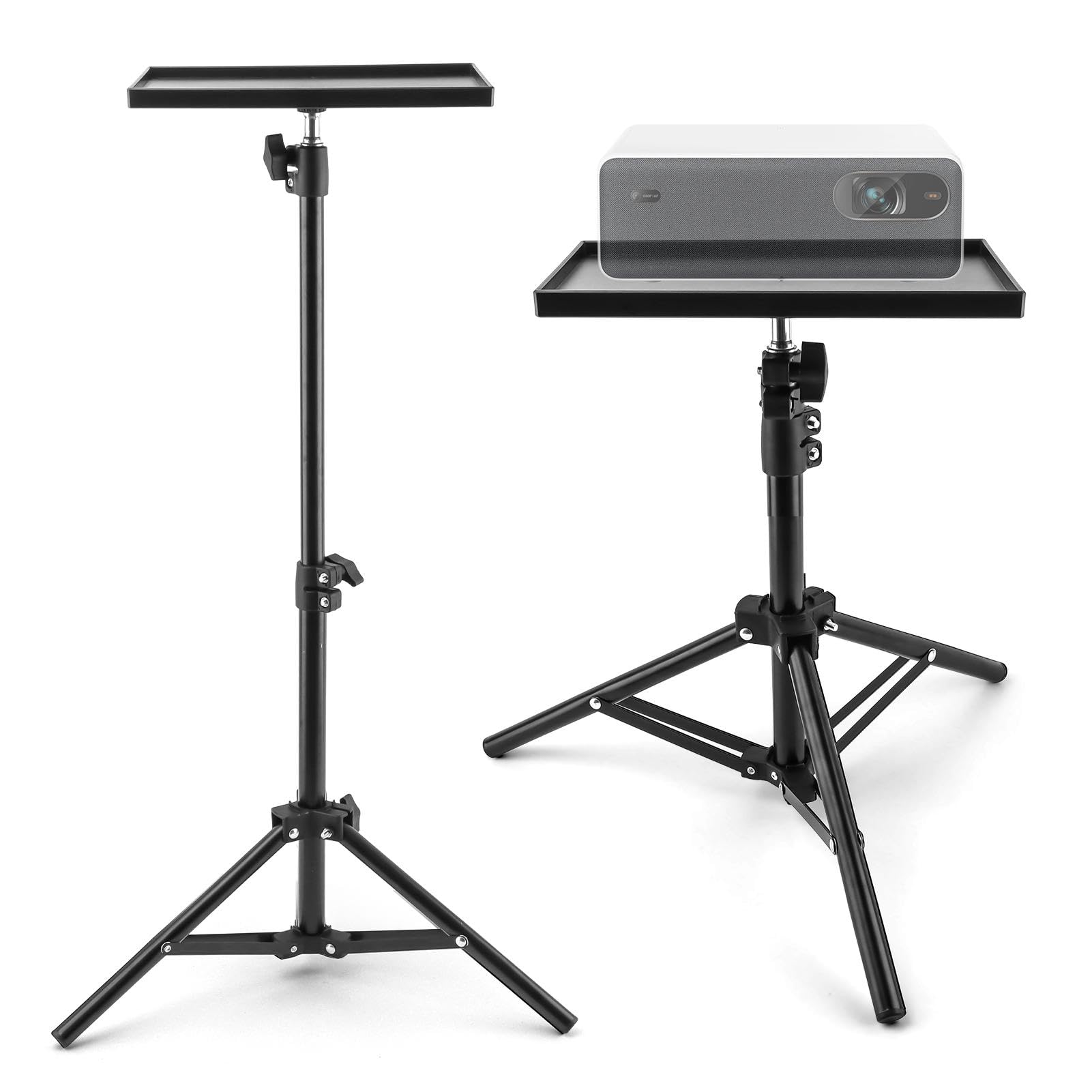 Loyanger Projector Stand Tripod, 21 to 44 Height Adjustable Portable Laptop Tripod Stand, Multifunctional DJ Rack Stand Hold