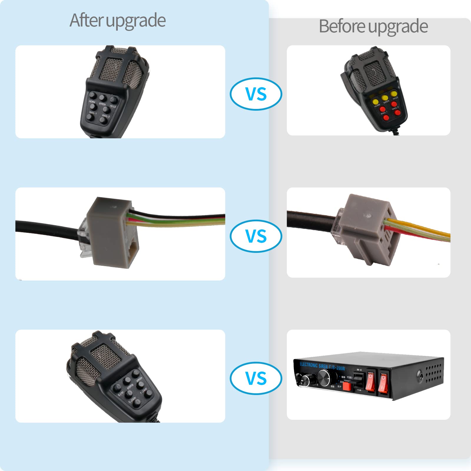 Aolihan Car Siren 7 Tone Sound With Mic Pa System Vehicle Siren Horn Megaphone Speaker 12V 100W Emergency Sound Amplifier With M