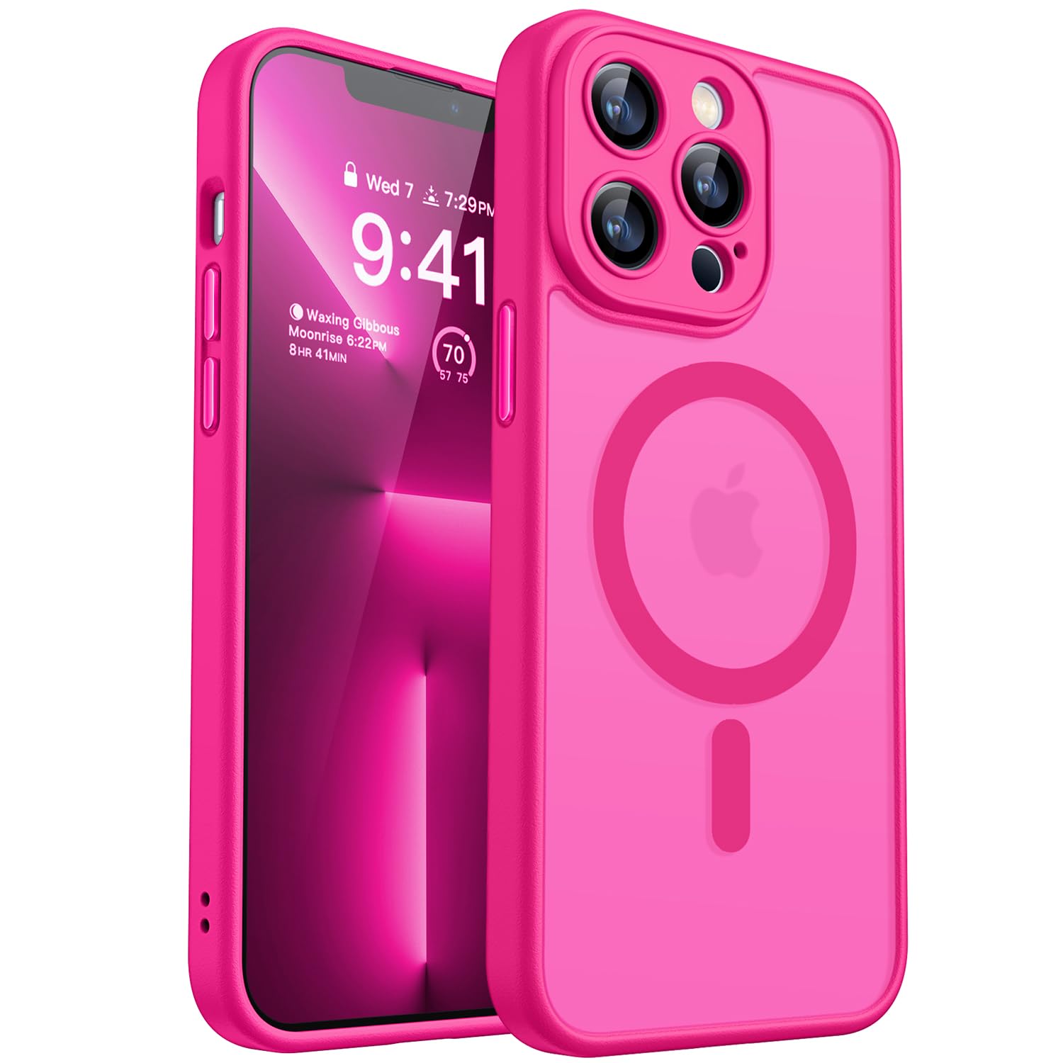 Canshn Magnetic Compatible With Iphone 13 Pro Case, Upgraded [Full Camera Protection] [Compatible With Magsafe] [Translucent Mat