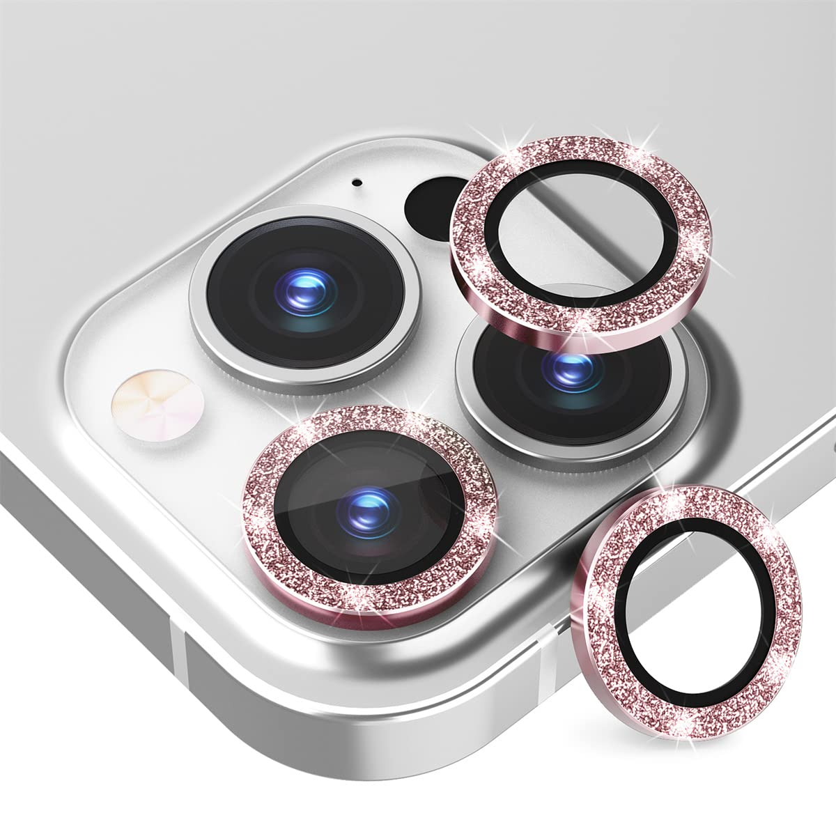Suoman 3-Pack For Iphone 13 Pro 6.1 Inch / 13 Pro Max 6.7 Inch Camera Lens Protector, With Iphone 13 Pro Max/Iphone 13 Pro [Glit