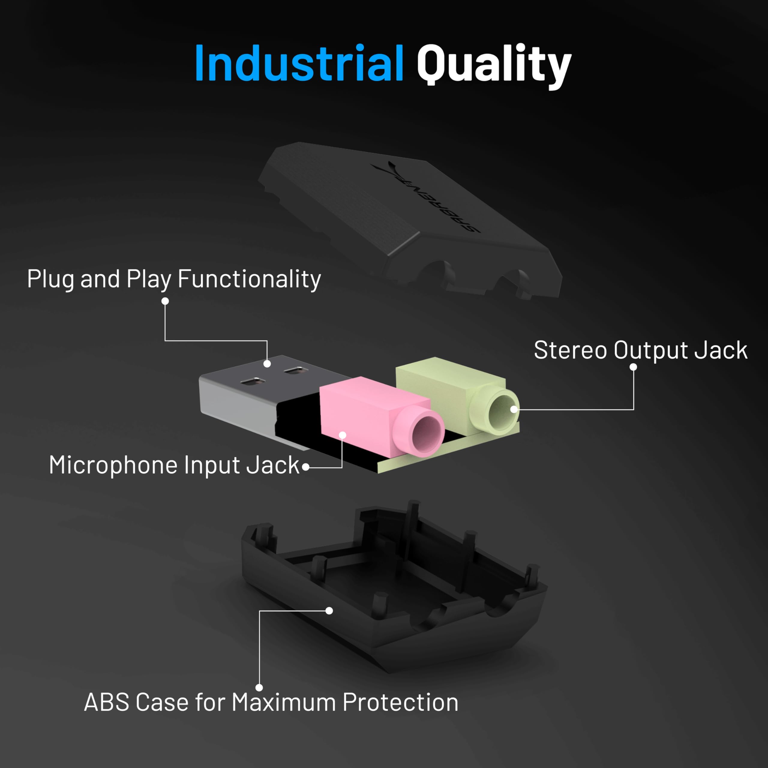 Sabrent Usb External Stereo Sound Adapter For Windows And Mac. Plug And Play No Drivers Needed. (Au Mmsa)