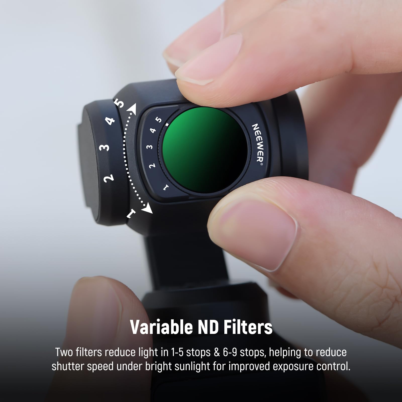 Neewer Magnetic Variable Nd&Uv&Cpl Filter Set Compatible With Dji Osmo Pocket 3 Creator Combo Accessories, Action Camera 4 Pack