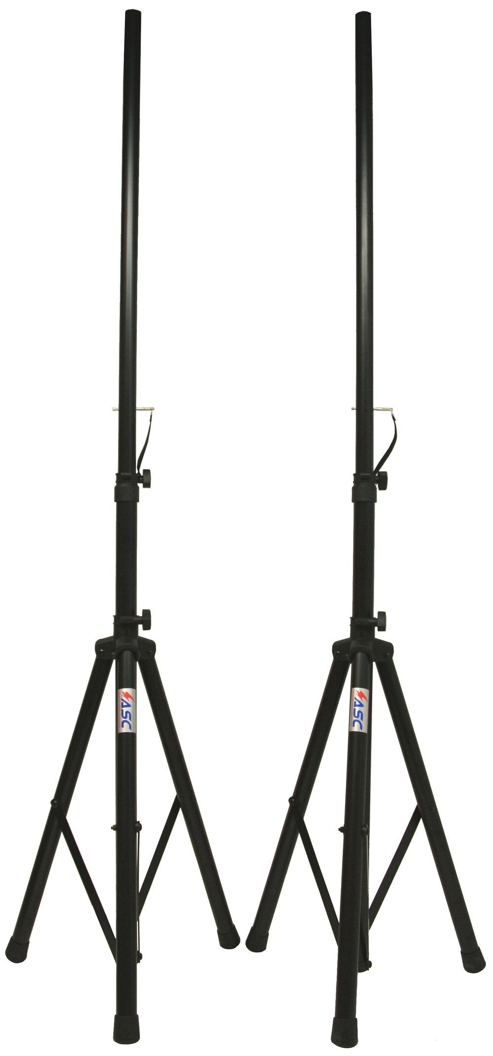 Asc (2) Pro Audio Mobile Dj Pa Speaker Stands 6 Foot Adjustable Height Tripod With (2) Speakon 15Ft Cables & Nylon Travel Bag