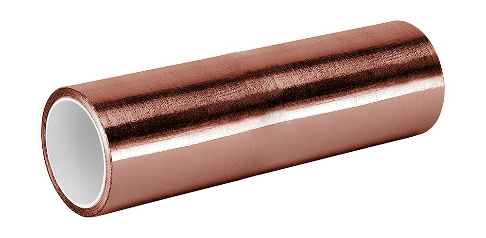 TapeCase Copper Foil Tape with Acrylic Adhesive, Converted from 3M 1125, 6 yd Length, 3 Width, Roll