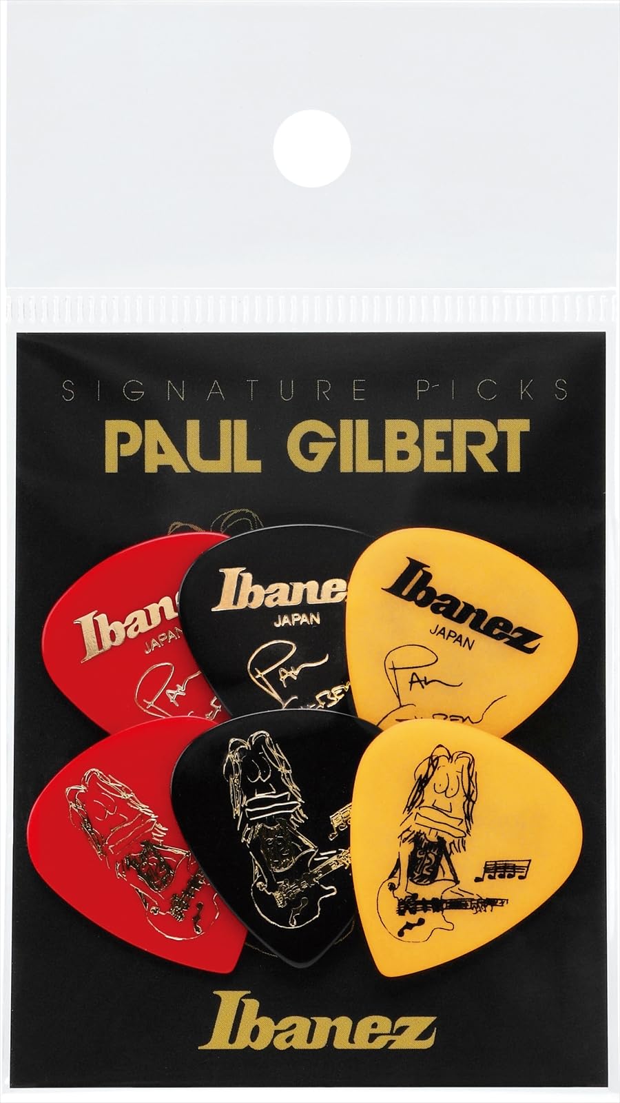 Ibanez Paul Gilbert P1000Pgsp Limited Edition Picks, Set Of 6, Ibanez