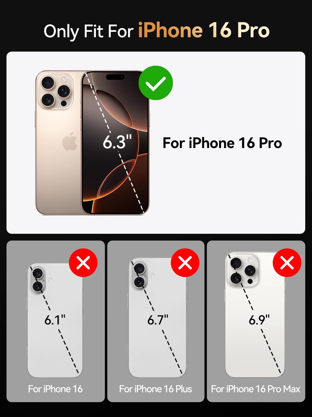 Newdery Battery Case For Iphone 16 Pro 5000Mah, Carplay,Wired Headset,Sync-Data Supported, Portable Rechargeable Charger Chargin