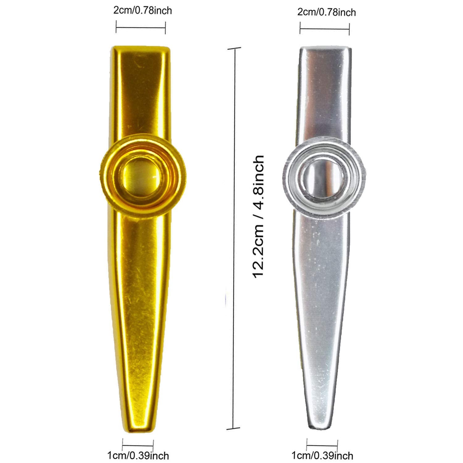 Fartime 7 Pcs Metal Kazoos With 20Pcs Kazoo Flute Diaphragms,Musical Instruments,Good Gift For Kids,A Good Companion For Ukulele