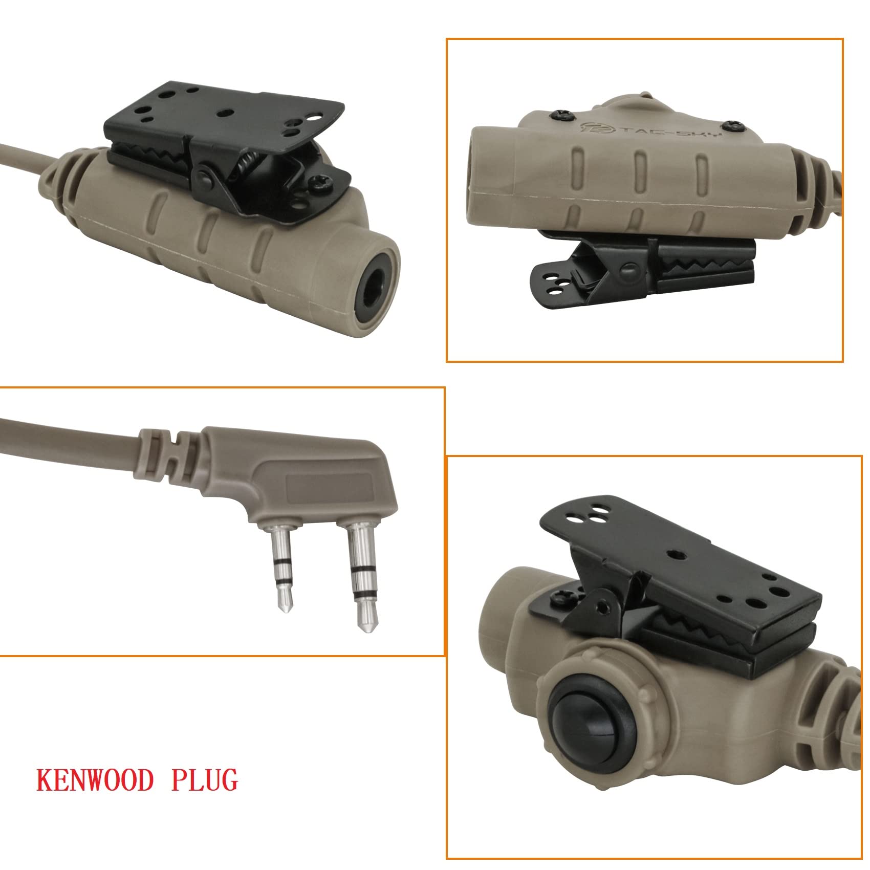 Hearfalcom U94 Ptt Tactical Headset Adapter V2 Ptt Push To Talk Adapter Kenwoo 2 Pin Ptt Compatible With Civilian Version Tactic