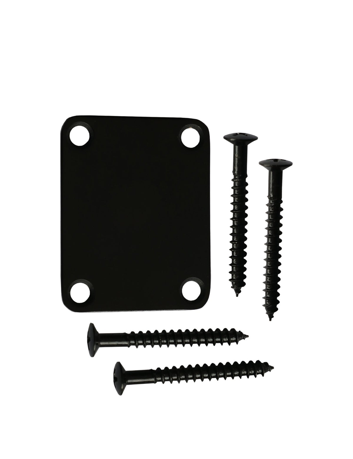 Metallor Guitar Neck Plate Standard 4 Holes With Screws 64 X 51Mm Compatible With Strat Tele Style Electric Guitar Jazz Bass Par