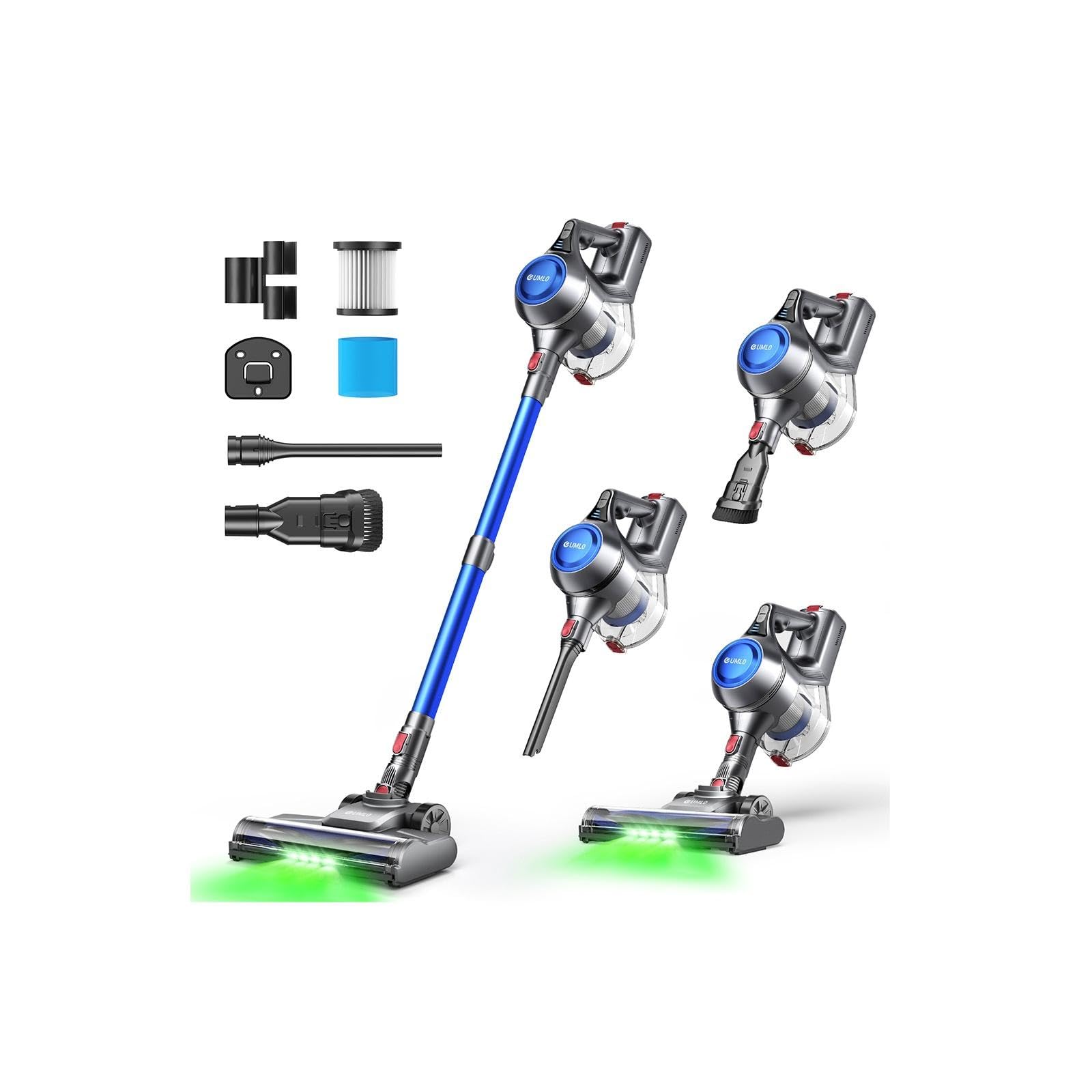 UML0 Cordless Vacuum Cleaner, Powerful Suction Stick Vacuum Cleaners for Home, 45 Mins Runtime, 1.6L Dust Box, AntiTangle, 8in