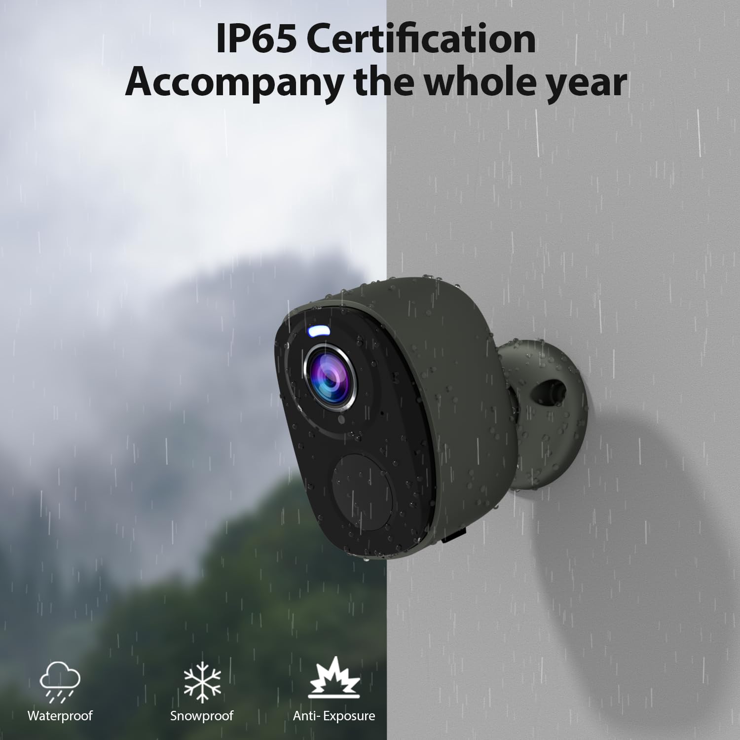 Security Cameras Wireless Outdoor 3Pc, 2K Battery Powered Camera, Wifi Home Indoor Camera With Color Night Vision, Spotlight, Siren, Ai Detection, Cloud/Sd, 2 Way Audio, No Monthly Fee, Works Alexa
