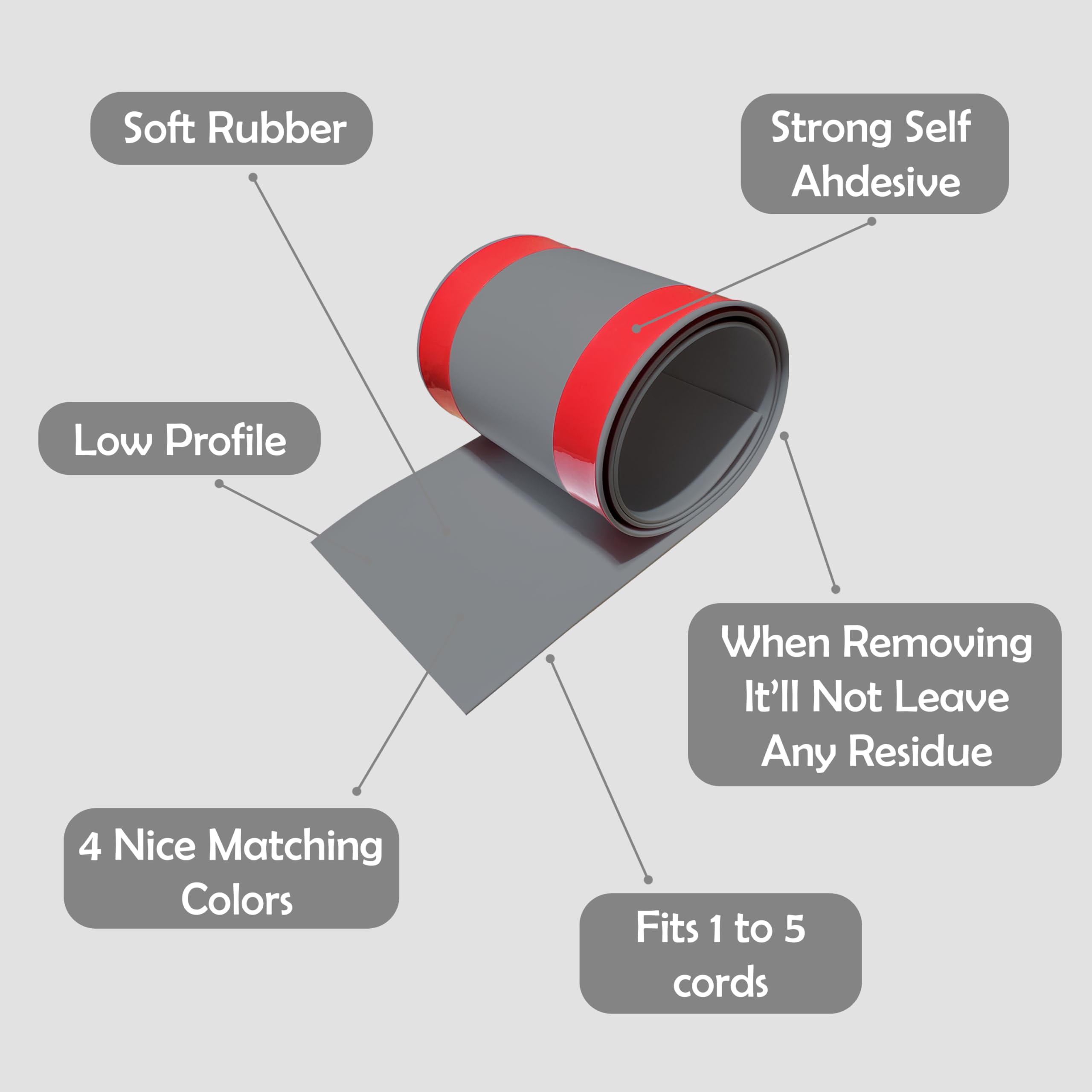 Rubber Bond Cord Covers For Wires On Floor   6''X48'' Self Adhesive Rubber Cable Hider Floor Strips   Cable Management Wire Cove