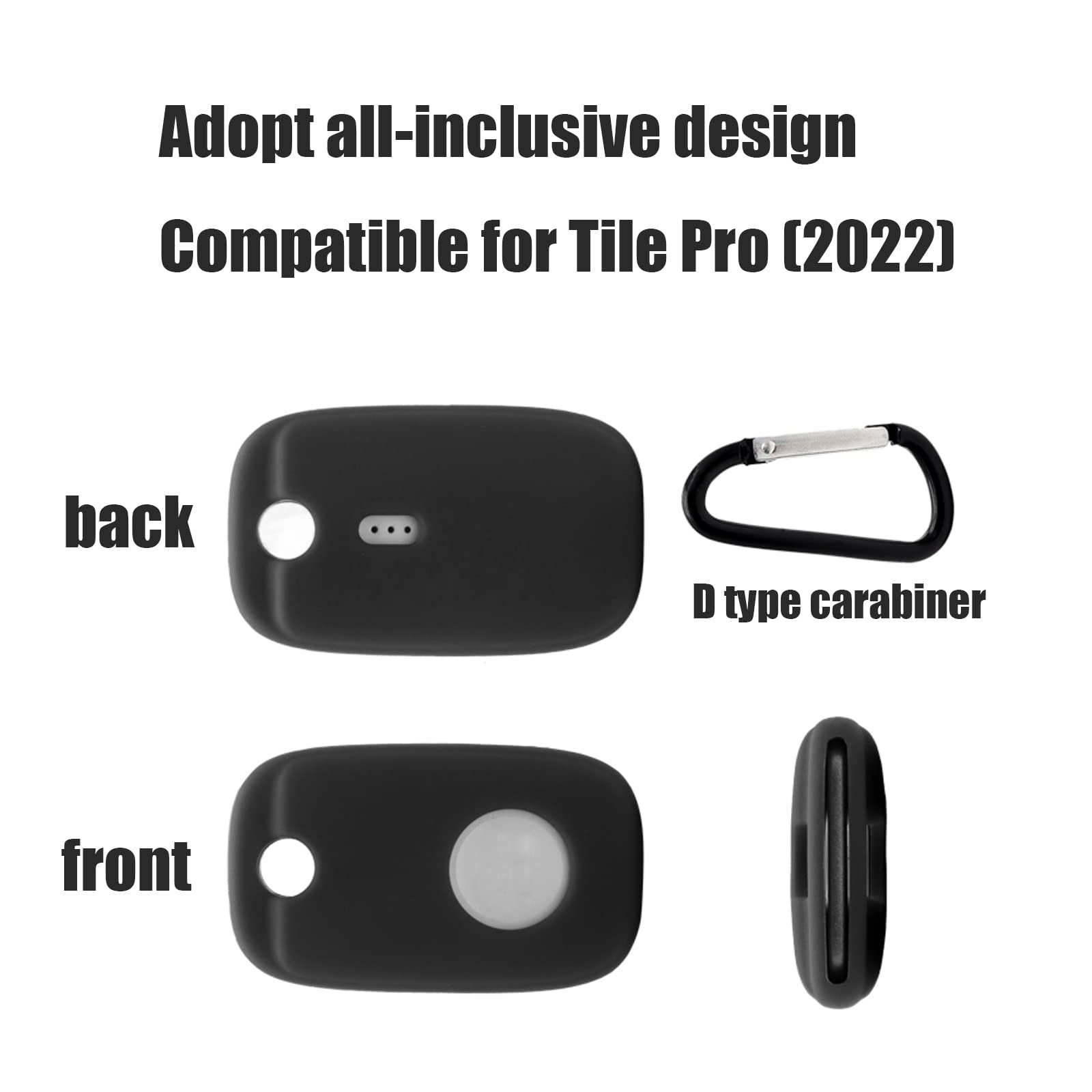 Glow Case For Tile Pro (2022) 2 Pack. (Glow In Dark) Small Bluetooth Tracker Cover, Protective Holder For Key Finder And Item Lo
