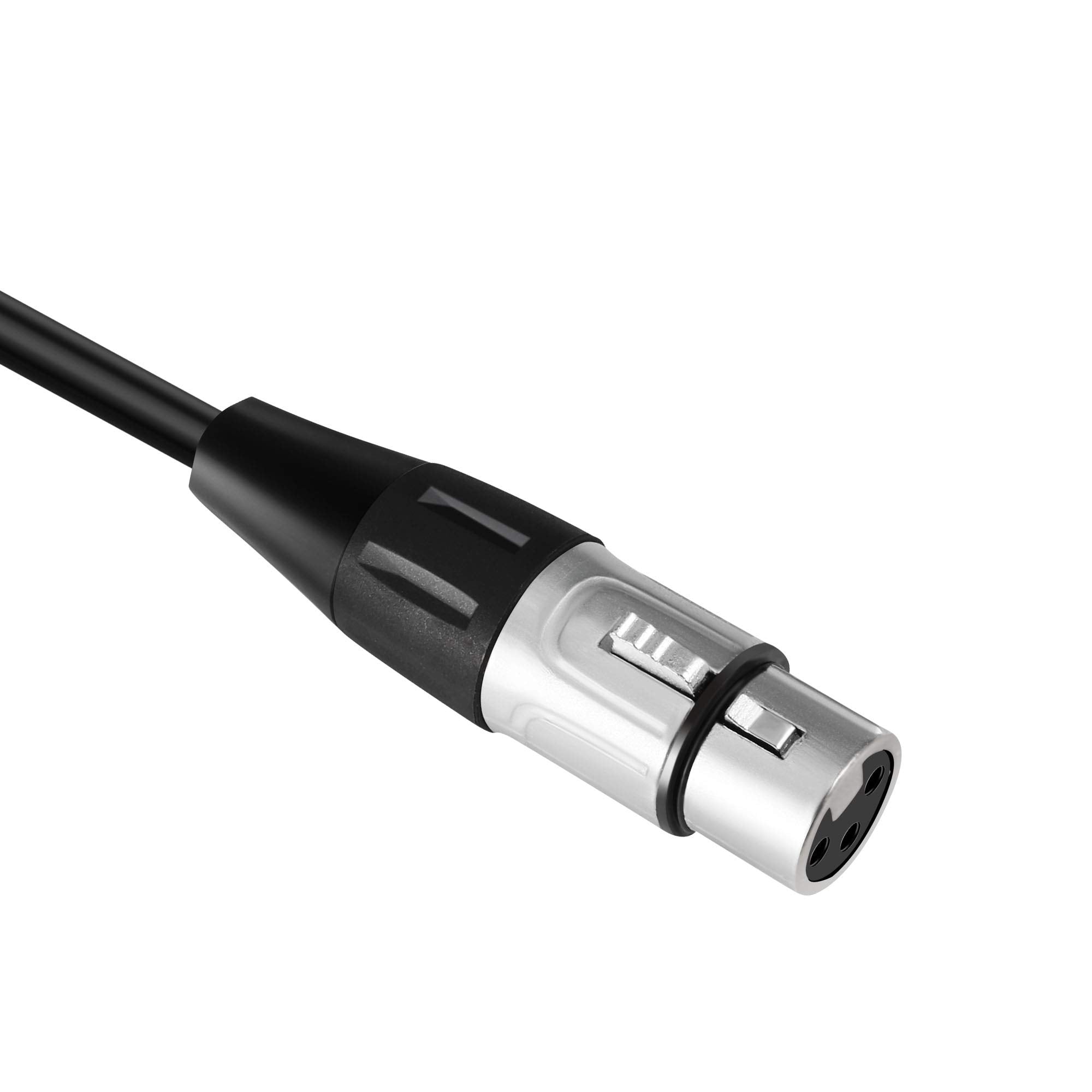 Devinal Xlr Female To 1/4' Female Calbe, 3 Pin Female To 6.35Mm Socket Audio Cord, Xlr Jack To Ts/Trs Quarter Inch Adapter Connector Converter Metal Construction 5Ft 1.5 Meters