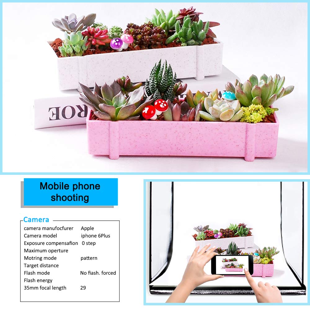 Duclus Portable Photo Studio Box 24'' X 24'', Adjustable Light Box With 120Pcs Smd Led Beads, Photo Shooting Tent With White Lig