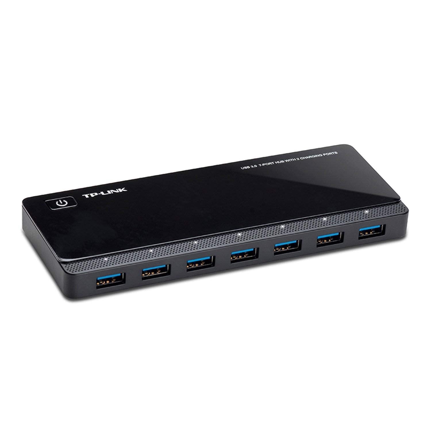 TP-Link Powered USB Hub 3.0 with 7 USB 3.0 Data Ports and 2 Smart Charging USB Ports. Compatible with Windows, Mac, Chrome & Lin