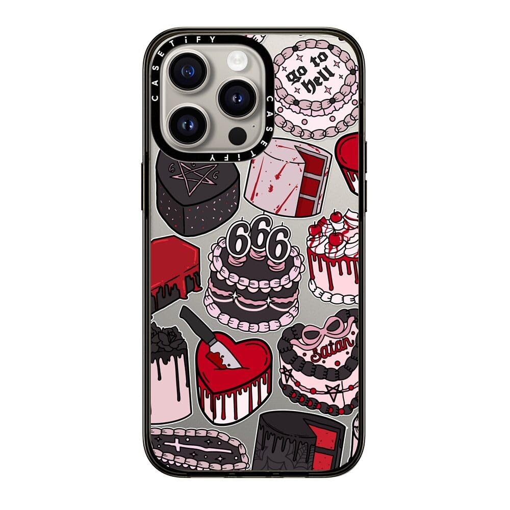 Casetify Compact Case For Iphone 15 Pro Max [2X Military Grade Drop Tested / 4Ft Drop Protection]   Spooky Cakes By Chiara Lb Ar
