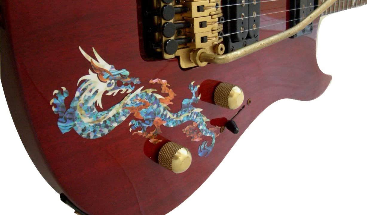 Jockomo Dragon Dragon Bl Symmetrical Set Guitar Bass Inlay Sticker