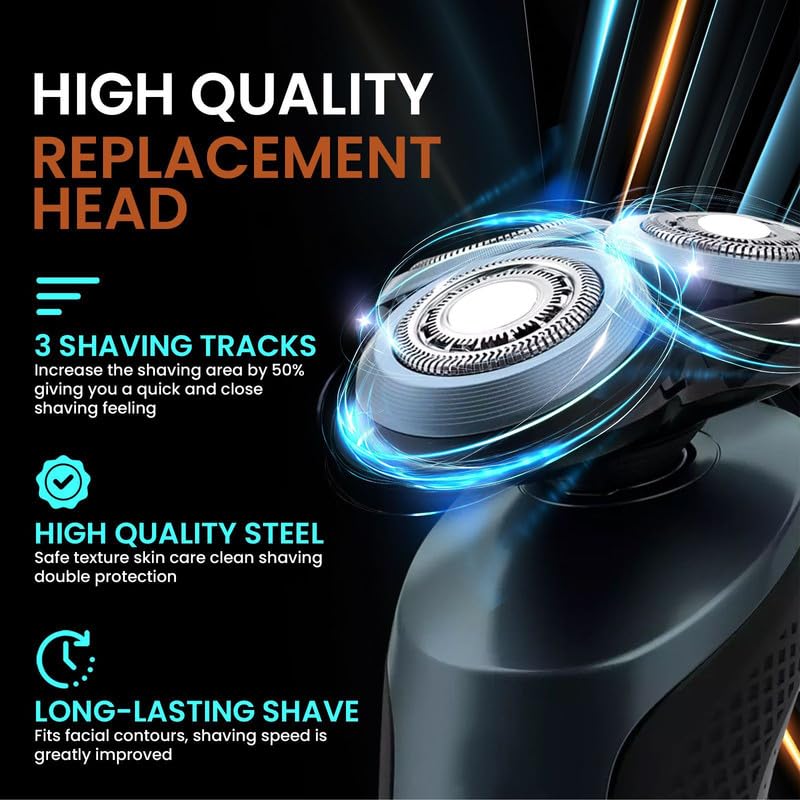 Golden Lotus Creations Replacement Heads, Compatible With Philips Norelco Sh60 Series 6000 Replacement Heads, Sh60 Replacement H