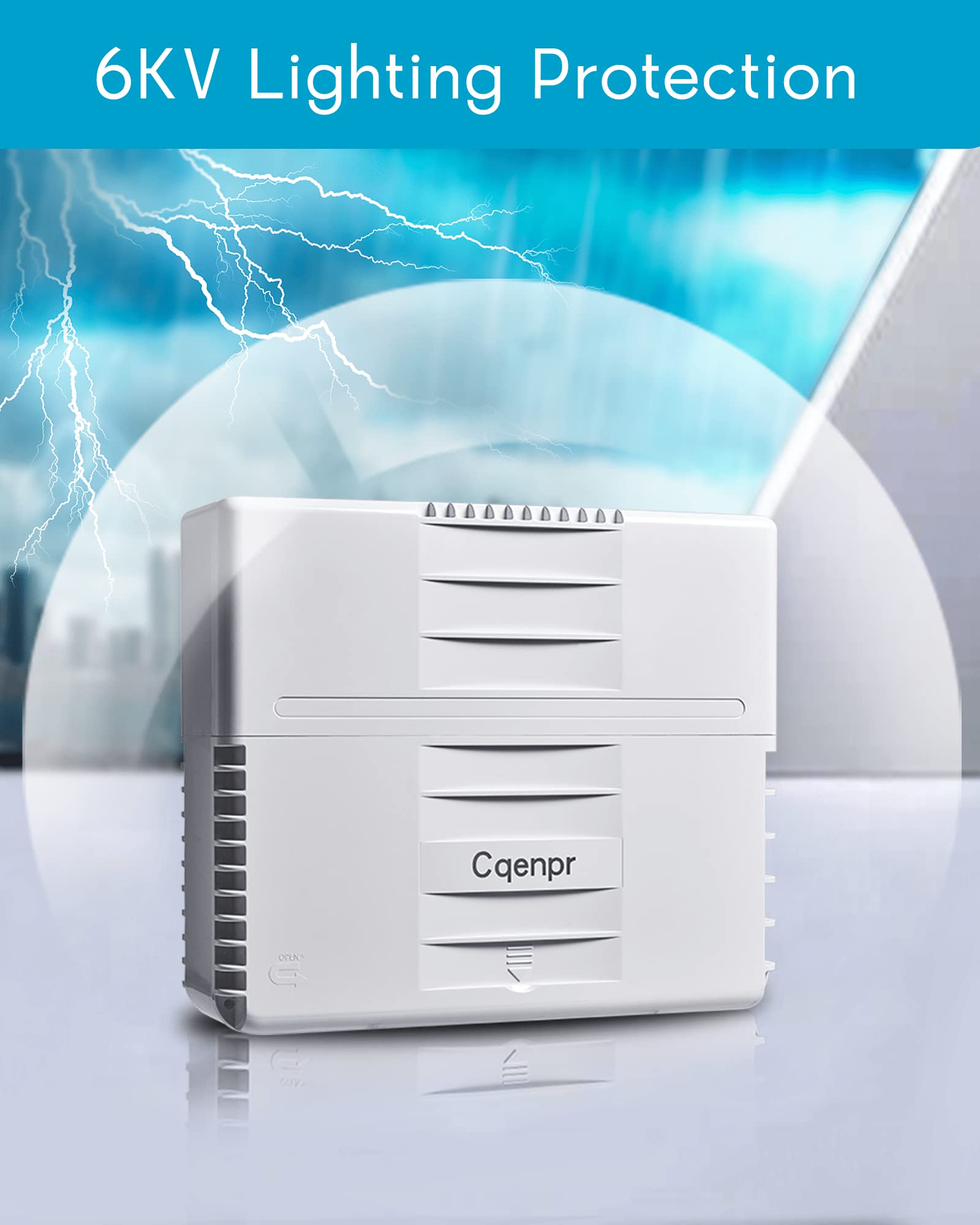 Cqenpr 12 Port Full Gigabit Outdoor Poe Switch, Ieee802.3Af/At/Bt, All In One Box, 60W Poe++, 120W High Power Output, Play & Plu