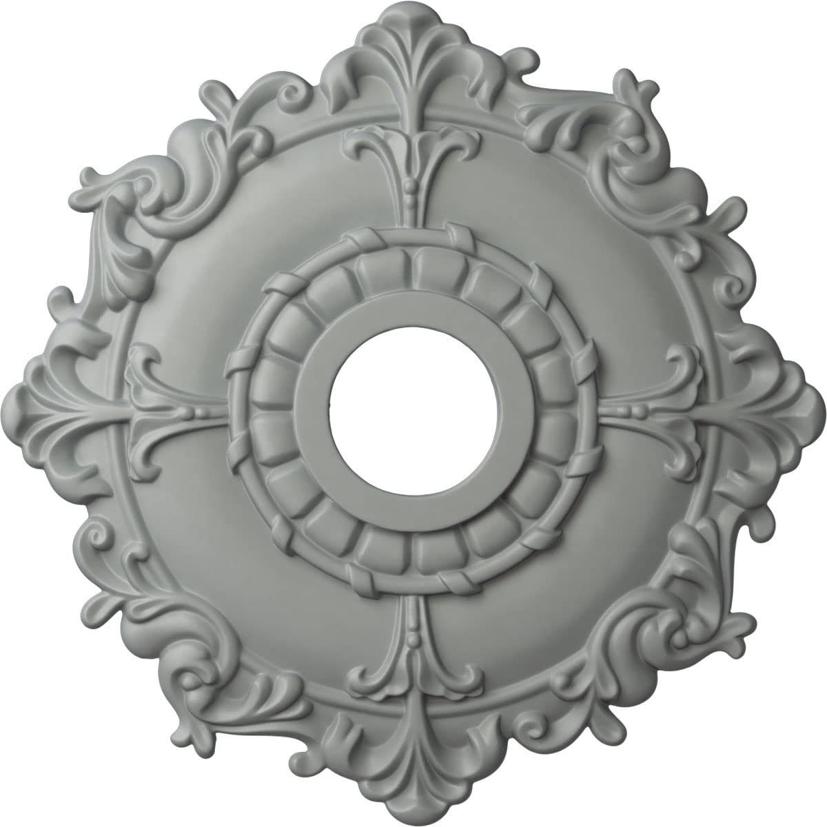 Ekena Millwork Cm18Rl Riley Ceiling Medallion, 18''Od X 3 1/2''Id X 1 1/2''P, Primed