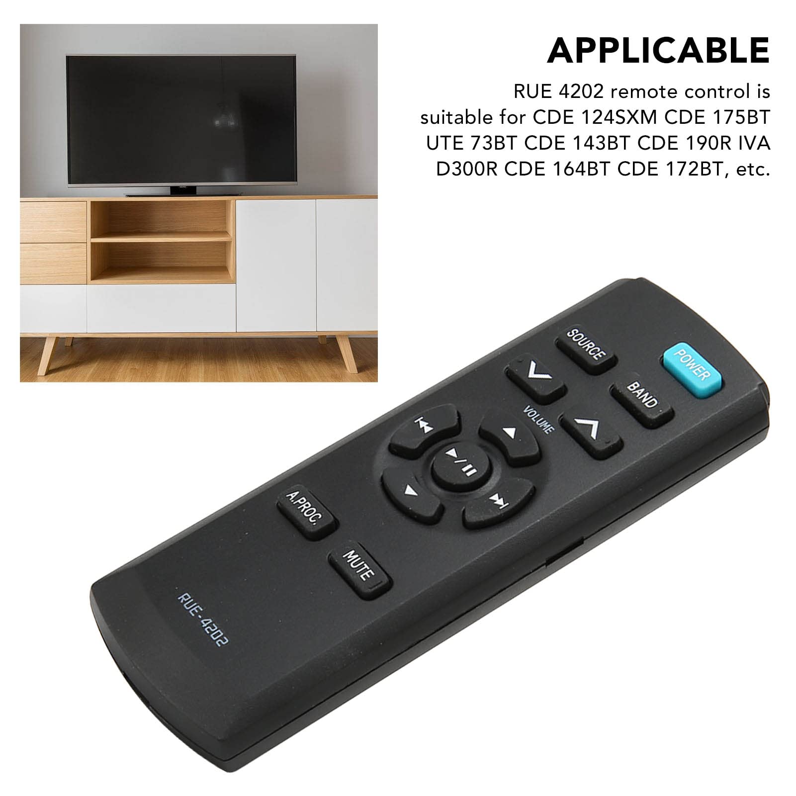 Remote Control For Alpine Audio System Cde 124Sxm Cde 175Bt Ute 73Bt Cde 143Bt Cde 190R D300R Cde 164Bt Cde 172Bt Cde X305S Cde