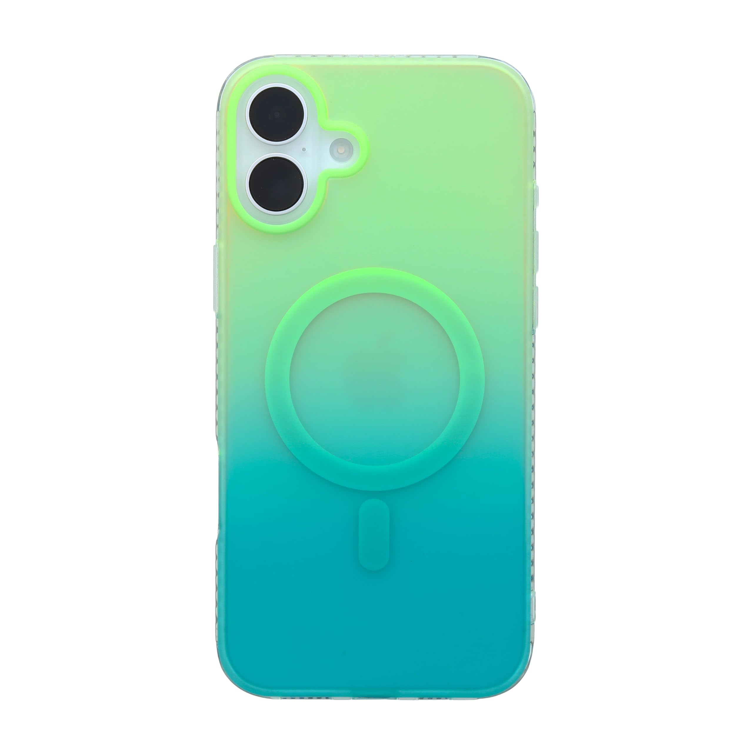 Katti Case Gradient Case for the iPhone 16 Plus, Green and Yellow Multi-Color Ombre Design, Impact-Resistant and with Magnets