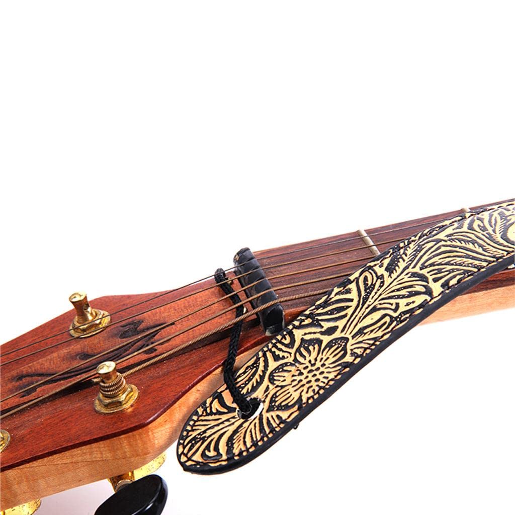 ELBME Durable PU Leather Strap Belt for Guitar Bass Yellow