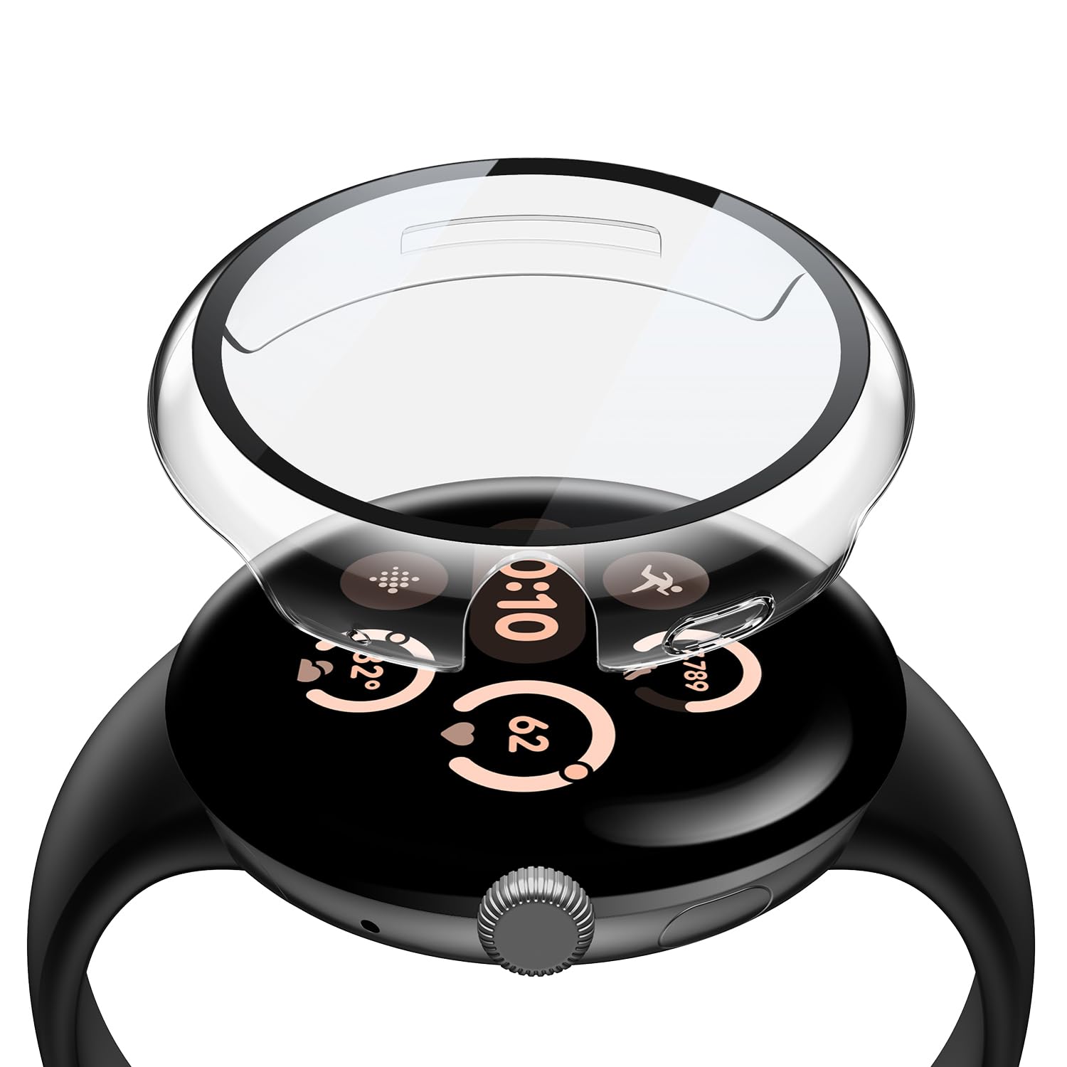 Misxi 2 Pack Hard Pc Case Compatible With Google Pixel Watch 3 (2024) 41Mm, Easy Installation Lightweight Ultra Thin Protective