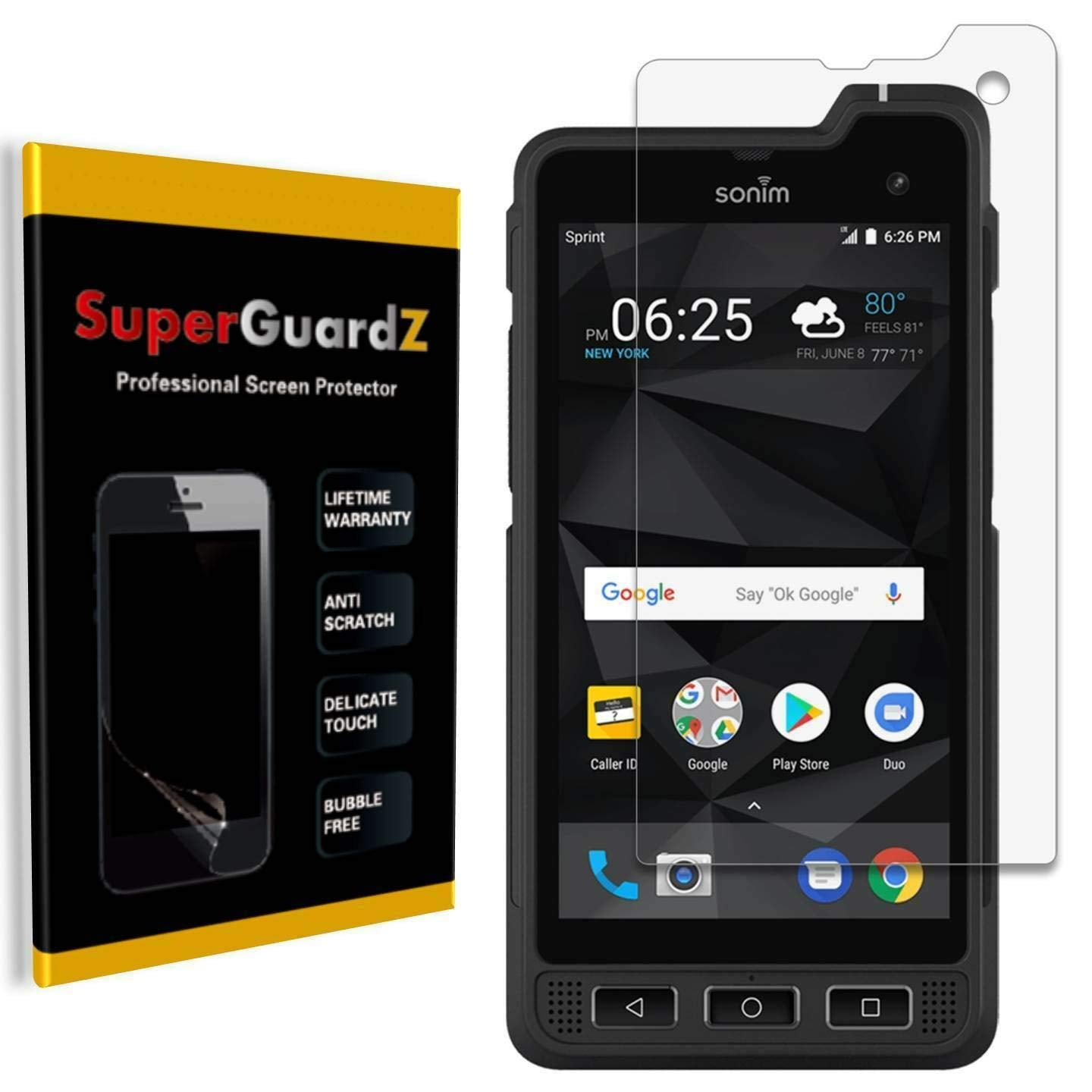 [8 Pack] For Sonim Xp8 Screen Protector, Superguardz, Ultra Clear, Anti Scratch, Anti Bubble [Lifetime Replacement]