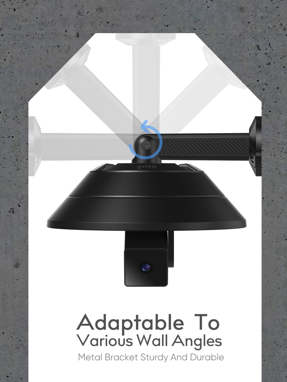 Gcioii 2 Pack Wall Mount And Weatherproof Protective Cover For Wyze Cam Pan V3/V2/V1, Blink Mini Pan Tilt, Eufy Cam E220 (Black,