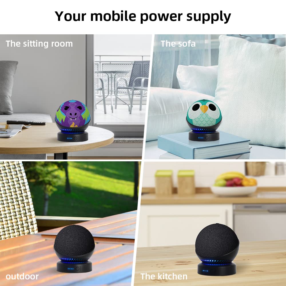 Liboer Battery Base For Echo Dot 5Th Gen Portable Echo Dot 4Th And 5Th And Homepod Mini Gen Battery Base Pack, Not Including The