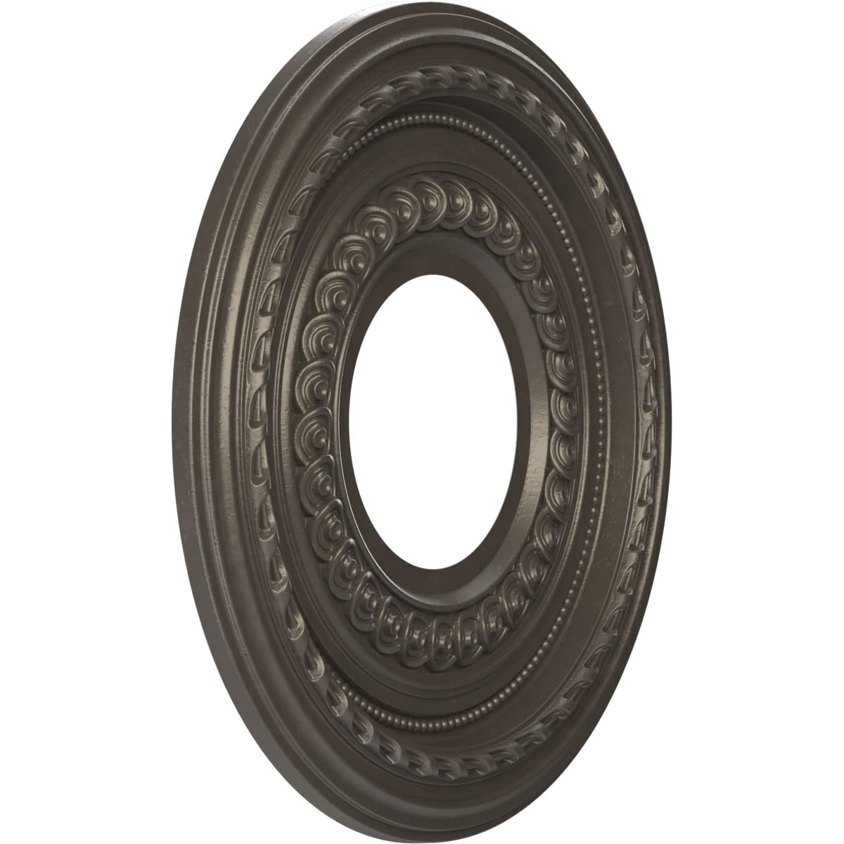 Ekena Millwork Cmp10Codst Cole Thermoformed Pvc Ceiling Medallion (Fits Canopies Up To 4 1/4), 10Od X 3 1/2Id X 3/4P, Universal