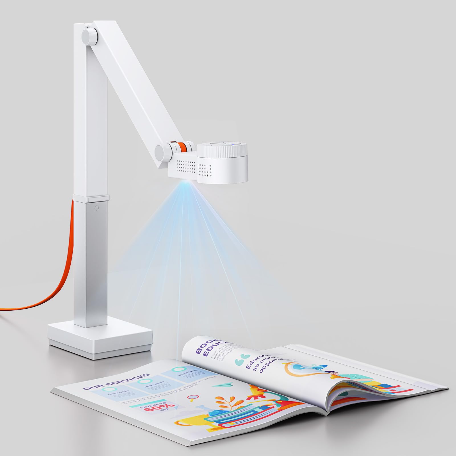 CZUR Fancy S Pro USB 12MP Document Camera for Teacher  White