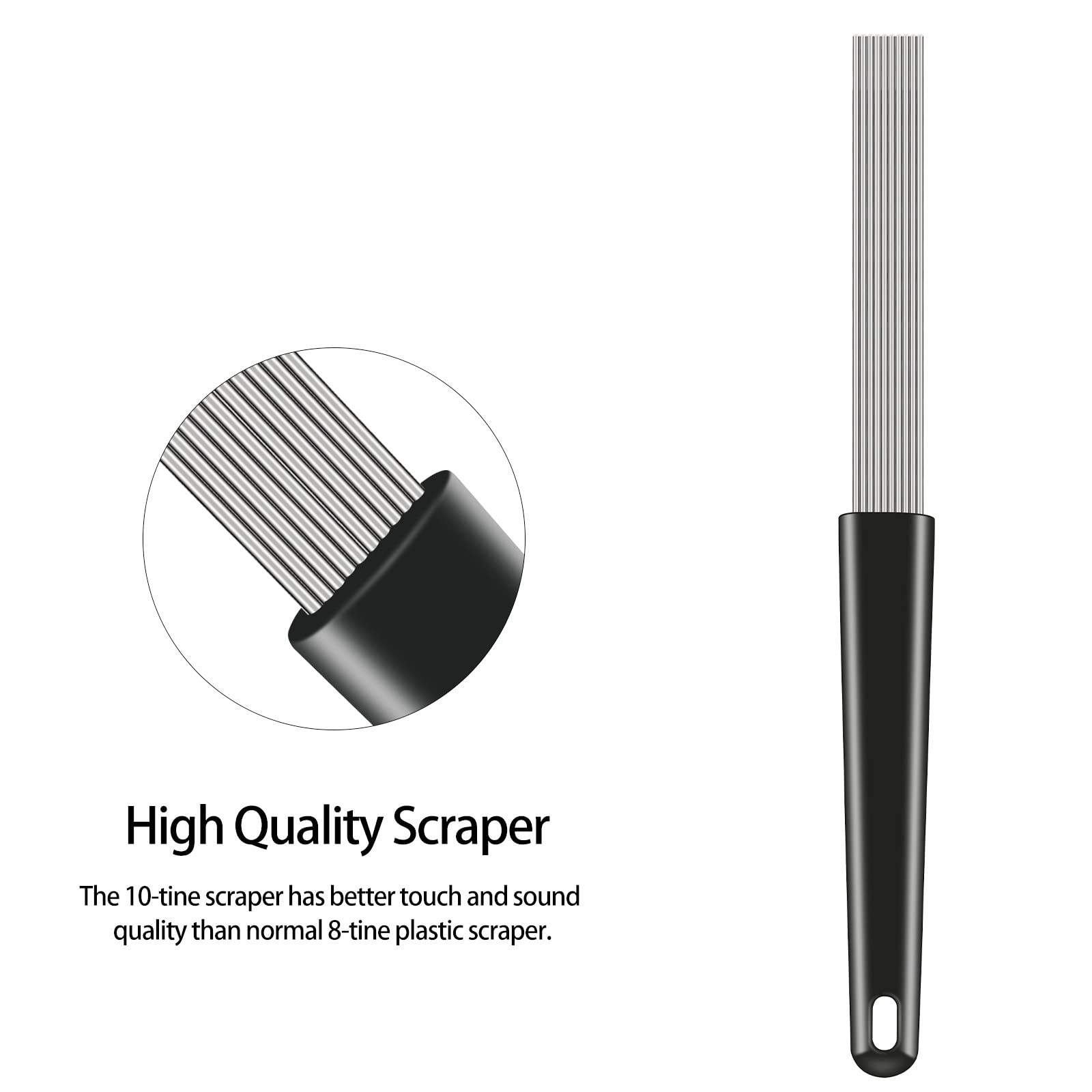 Eastrock Guiro Scraper Latin Percussion Comb Style Scraper 12 Inch Professional Scraper Replacement For Various Percussion Instr