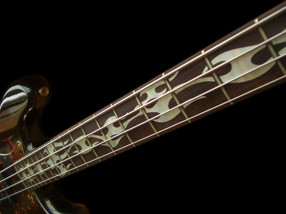 Jockomo Fire Flame (White Pearl) Base Inlay Sticker