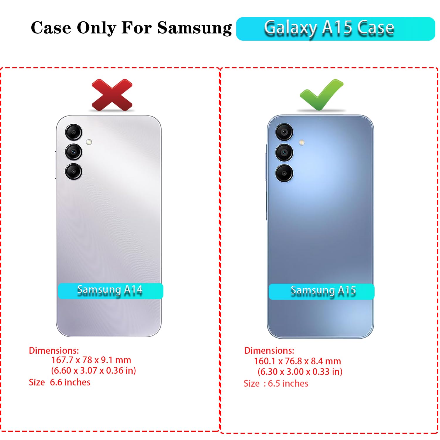 Qinmay Phone Case For Samsung Galaxy A15 5G Case With Hd Screen Protector, Heavy Duty Shockproof & Dropproof 3 Layer Cover Phone