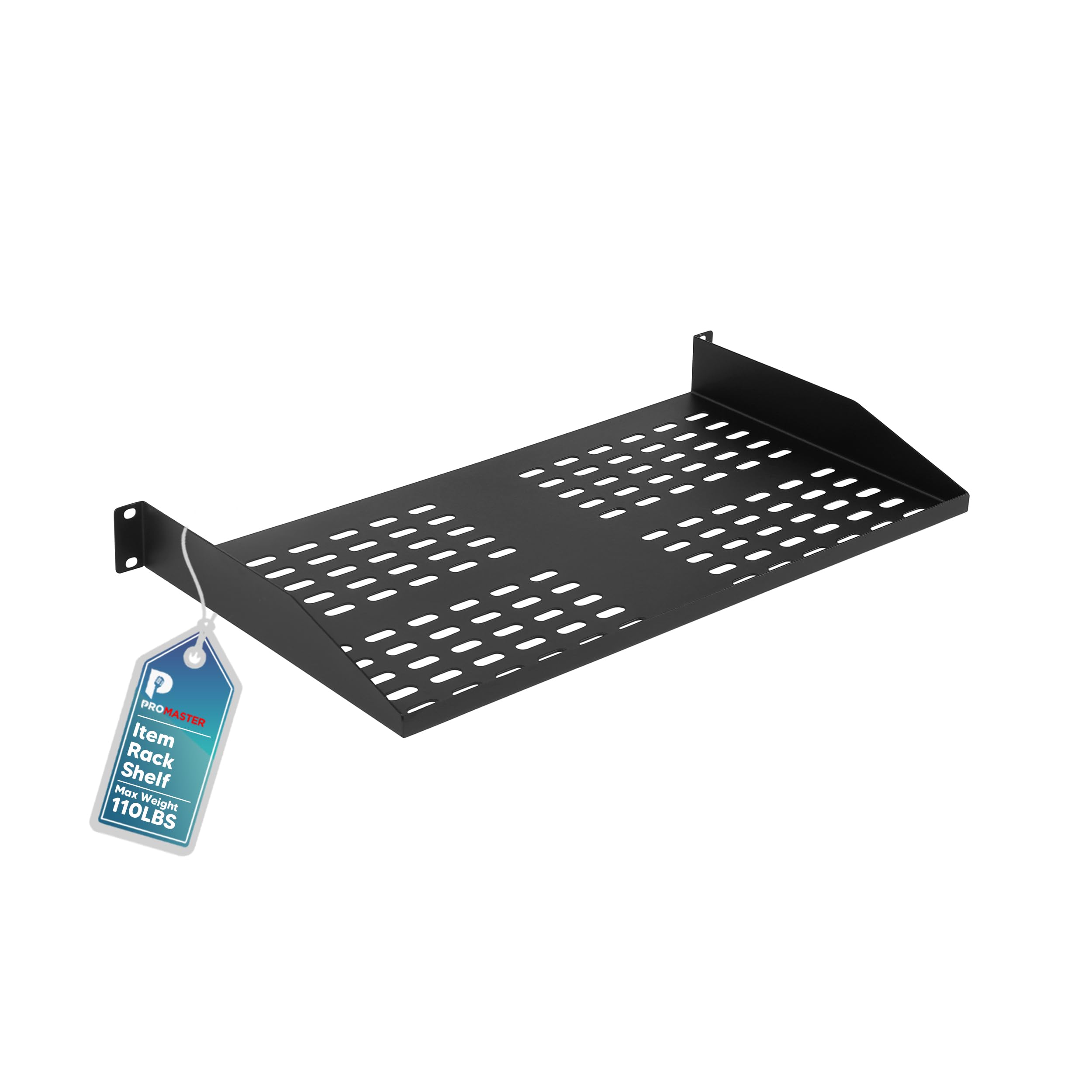 Promaster Server Vented Shelf   19 Inches, 10'' Deep, 1U Universal Integration Server Vented Rack Mounting Tray For Consistent A