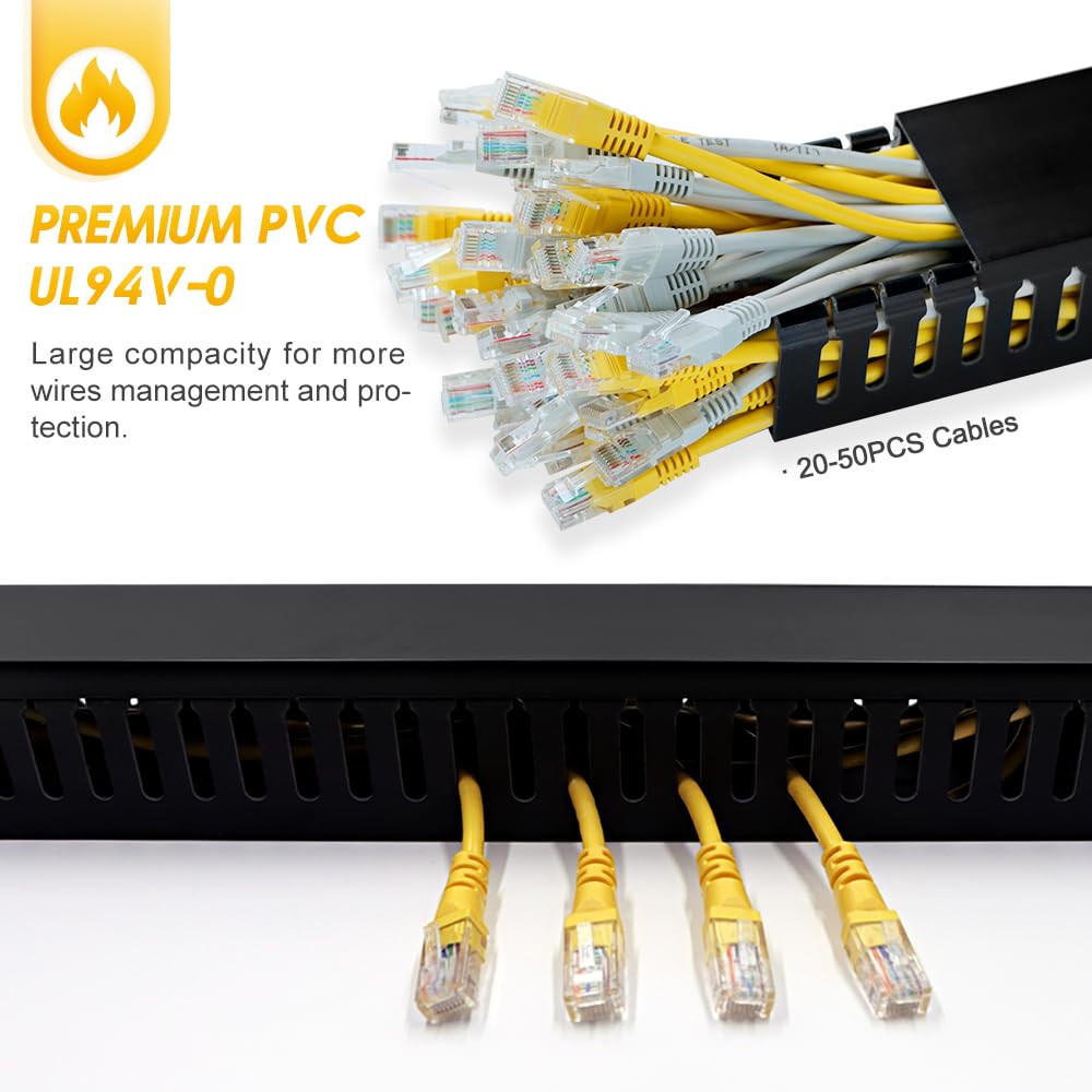 Rjykvs Cable Raceway, 95'' Open Slot Cable Management Kit With Upgraded Snap Structure,Wire Cover Cord Hider For Under Desk&Indu
