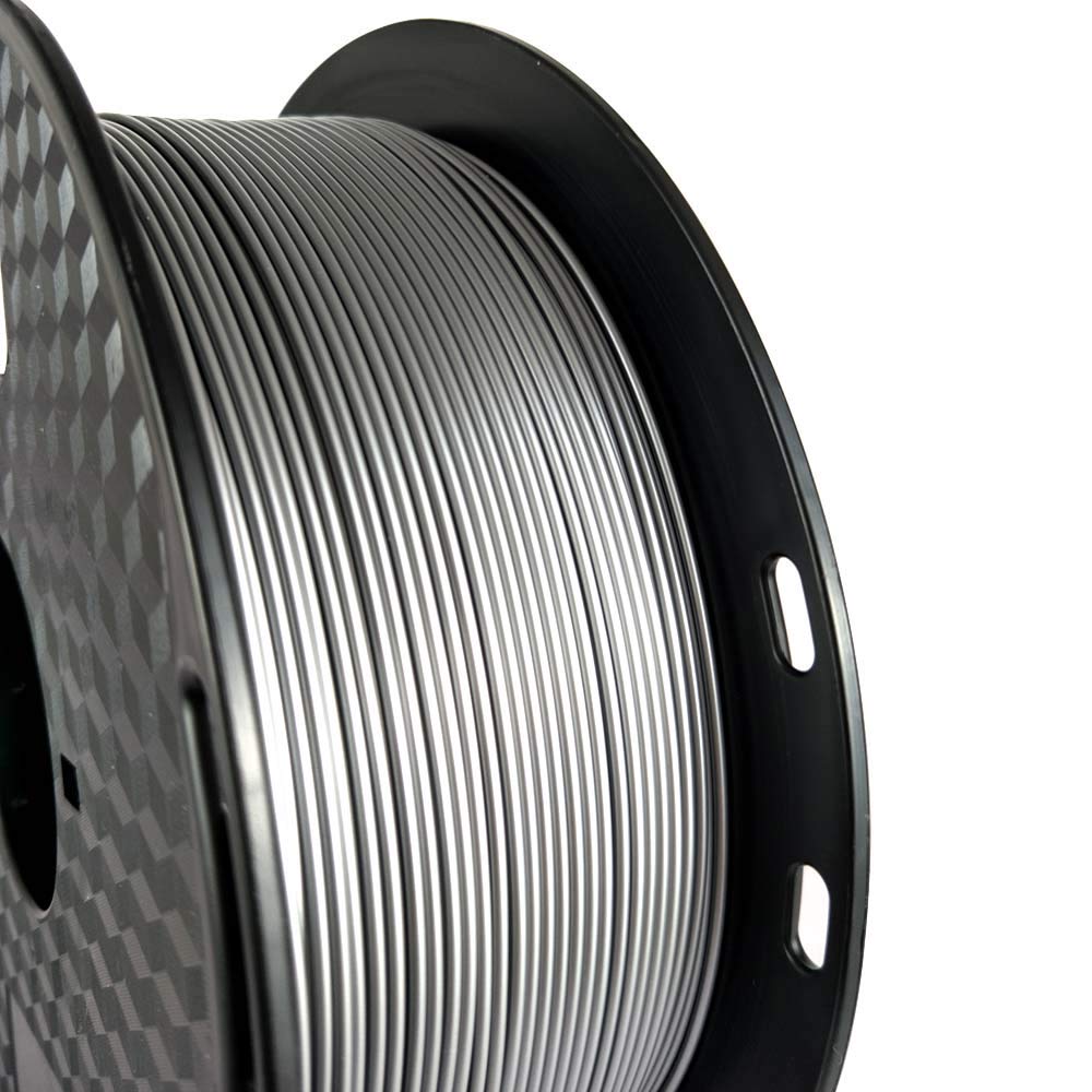 Silver Petg Filament 1.75 Mm 1Kg 3D Printer Filament 2.2Lbs Spool 3D Printing Material Fit Most Fdm 3D Printer Cc3D Metal Metall