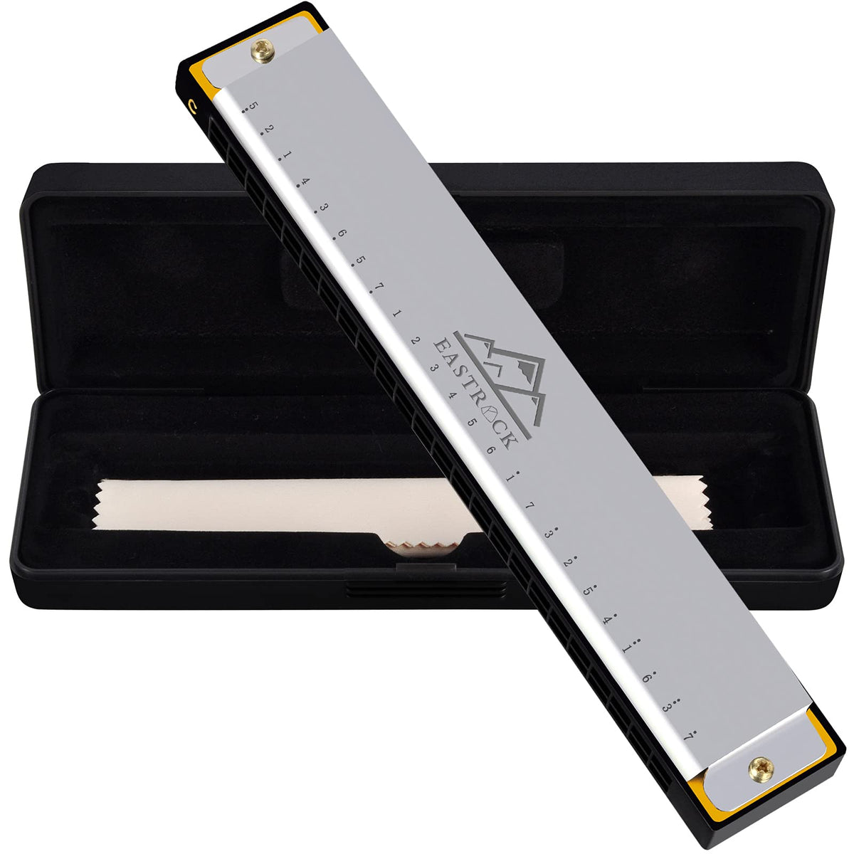 Eastrock Blues Harmonica 24 Hole C Key With Case, Mouth Organ Harp, Diatonic Harmonica For Beginner, Adult, Kids, Professional, 