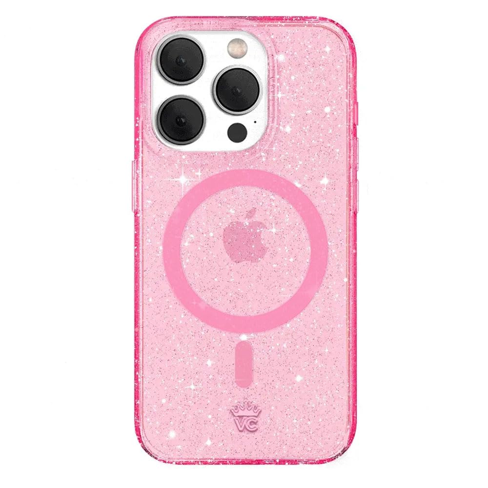 Velvet Caviar Compatible With Iphone 15 Pro Case Pink Glitter For Girls [8Ft Drop Tested] Compatible With Magsafe   Protective G