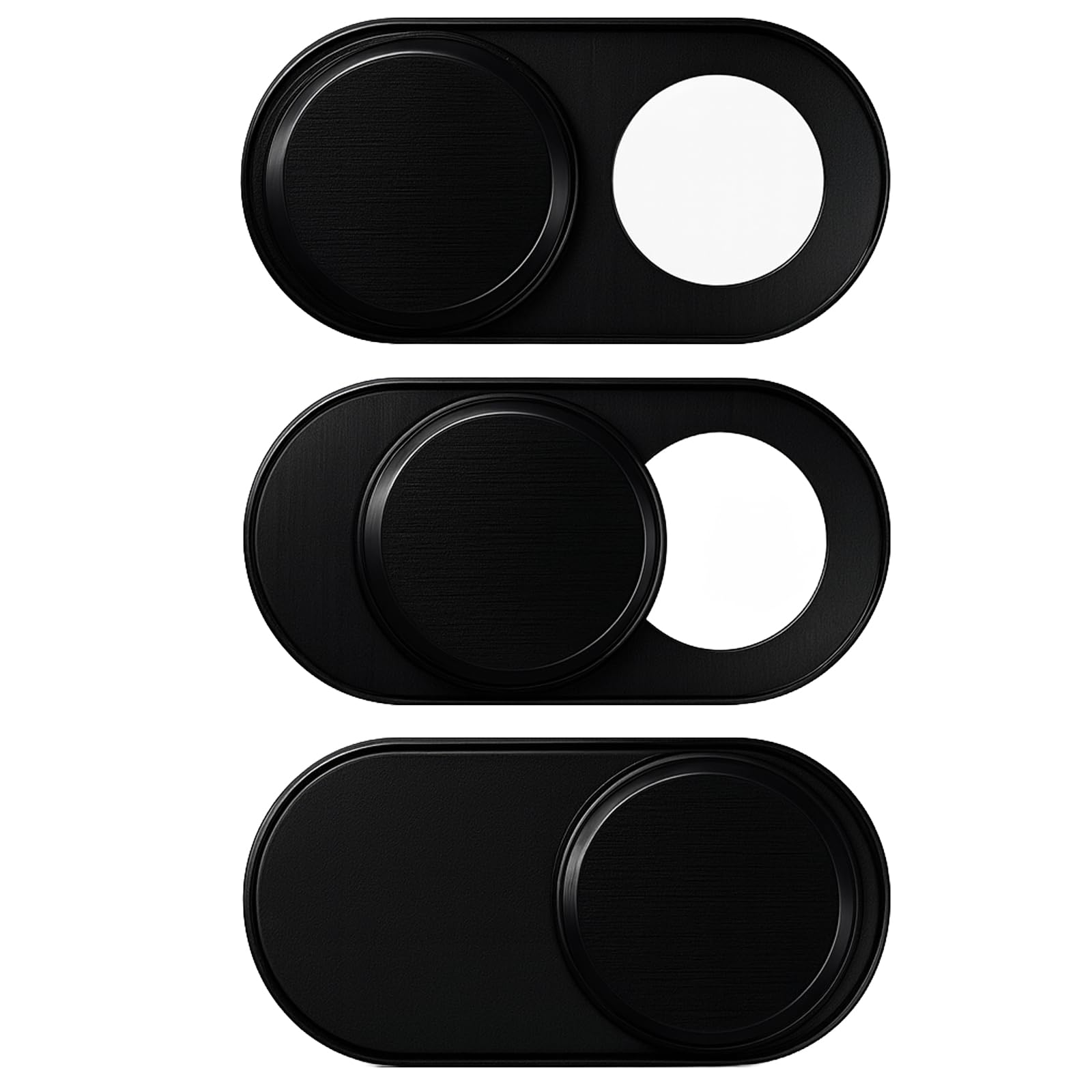 Webcam Cover Slide (3Pack)  UltraThin Metal Privacy Cover for Laptop, MacBook, iMac, iPad, PC & iPhone  Black