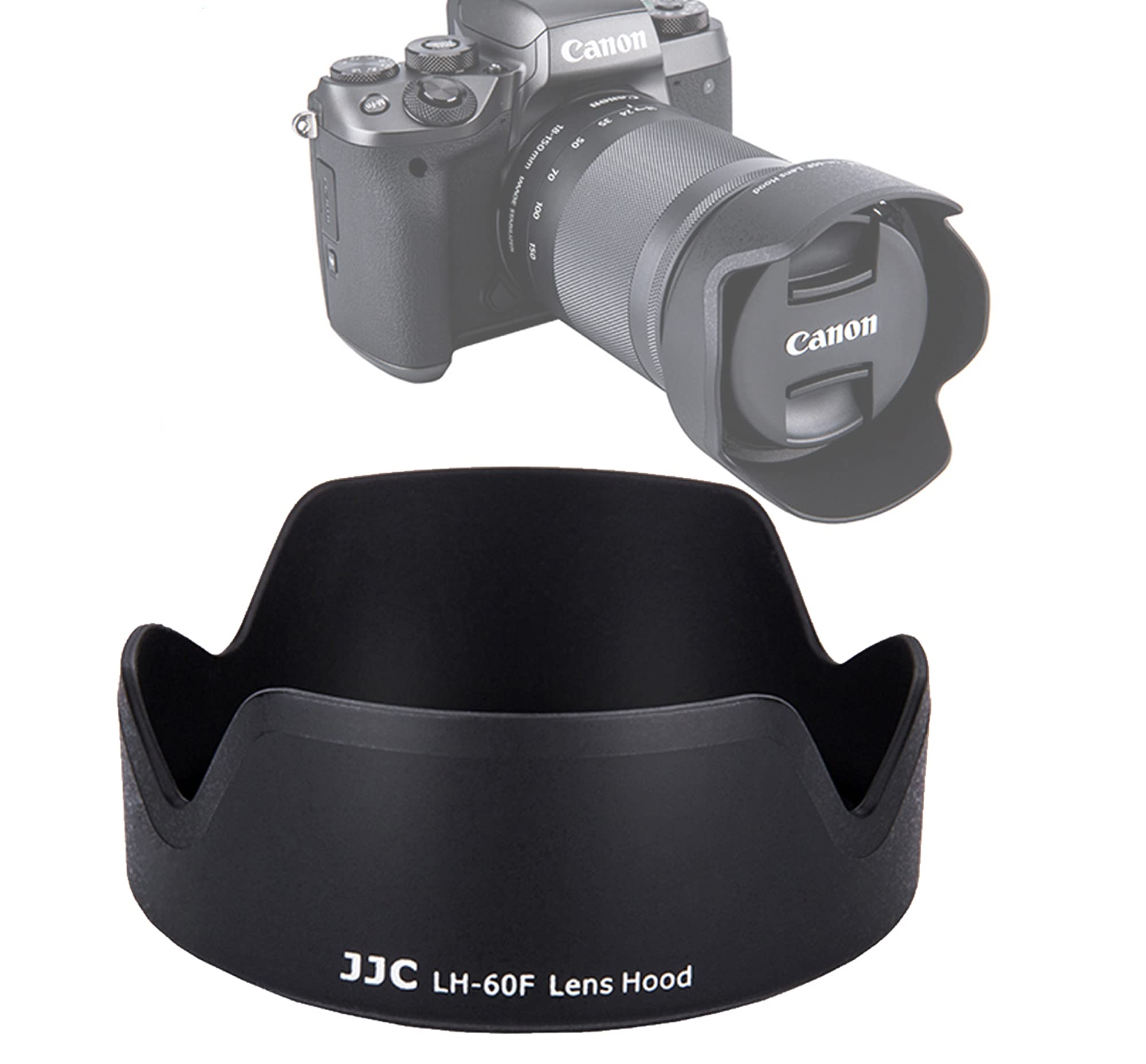 Jjc Lh 60F Dedicated Bayonet Lense Hood, Compatible With Canon Ef M 18 150Mm F/3.5 6.3 Is Stm Lens/Rf S 18 150Mm F3.5 6.3 Is Stm
