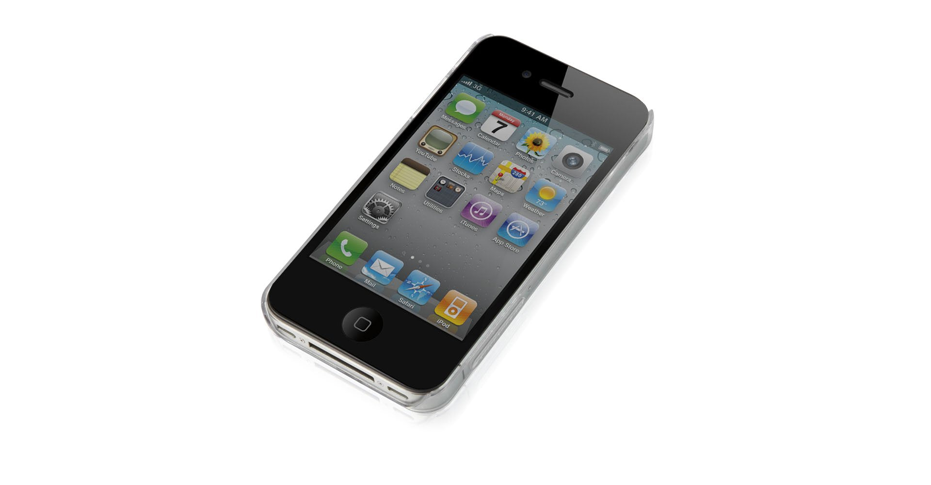 Tunewear Eggshell Protective Case For Iphone 4   Clear   Fits At&T Iphone