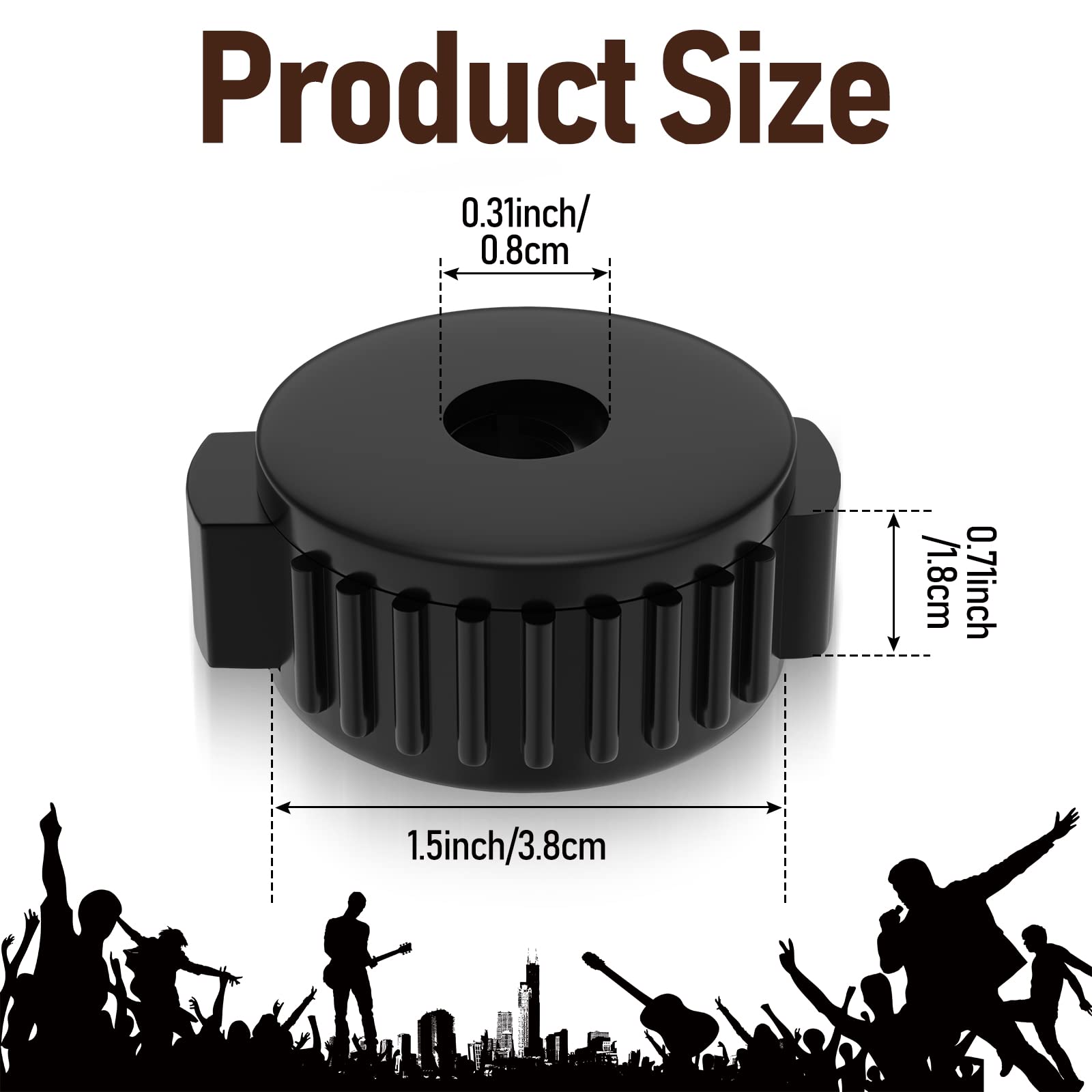 12 Pcs Plastic Cymbal Nuts For Percussion Drum Kit, 8 Mm Cymbal Mate Rapid Release Cymbal Topper For Percussion Replacement Part