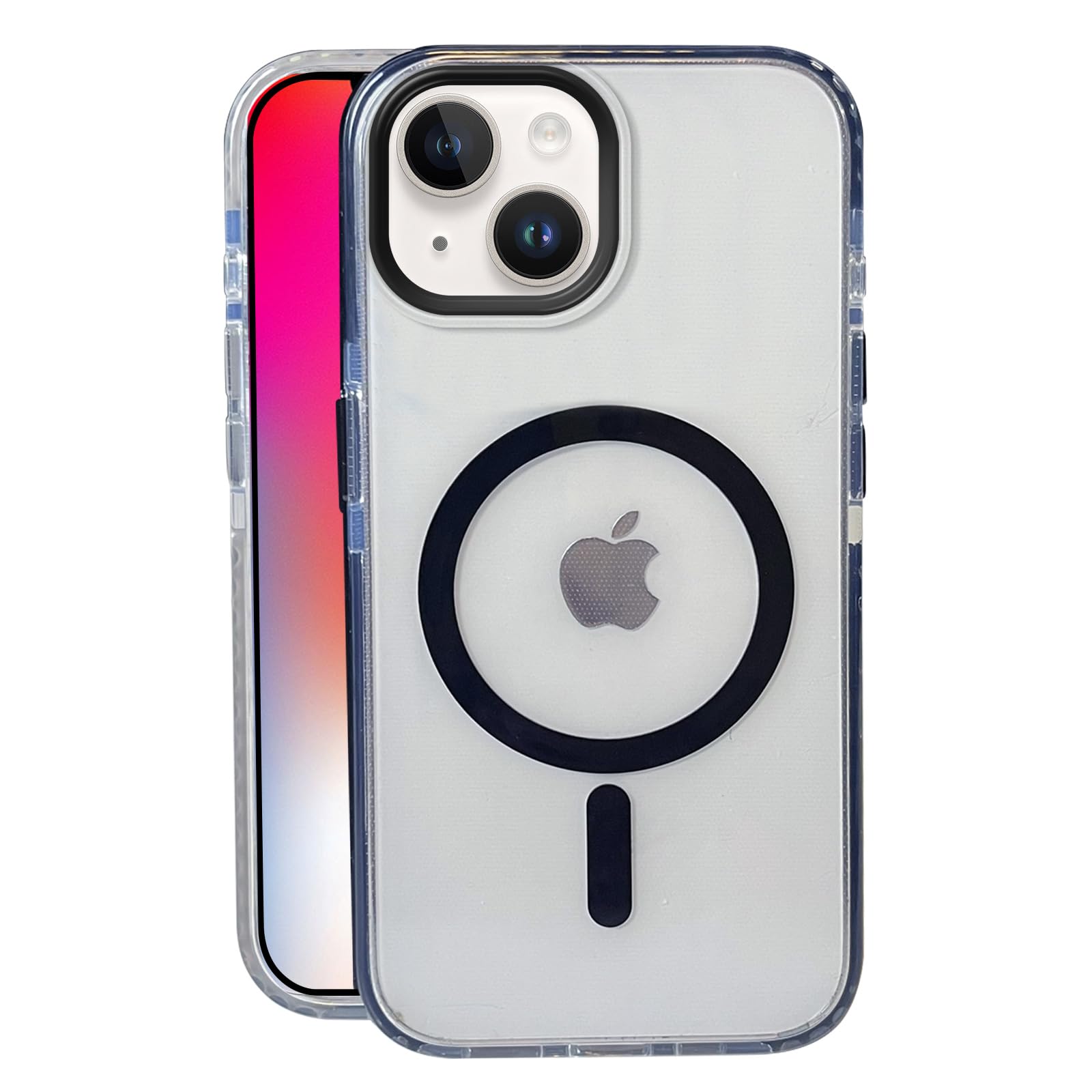 Nimeey for iPhone 14 Case,MagSafe Compatible,Matte Soft Slim Shockproof Cover,Anti-Fingerprint,Anti-Yellowing,Anti-Scratch Back,